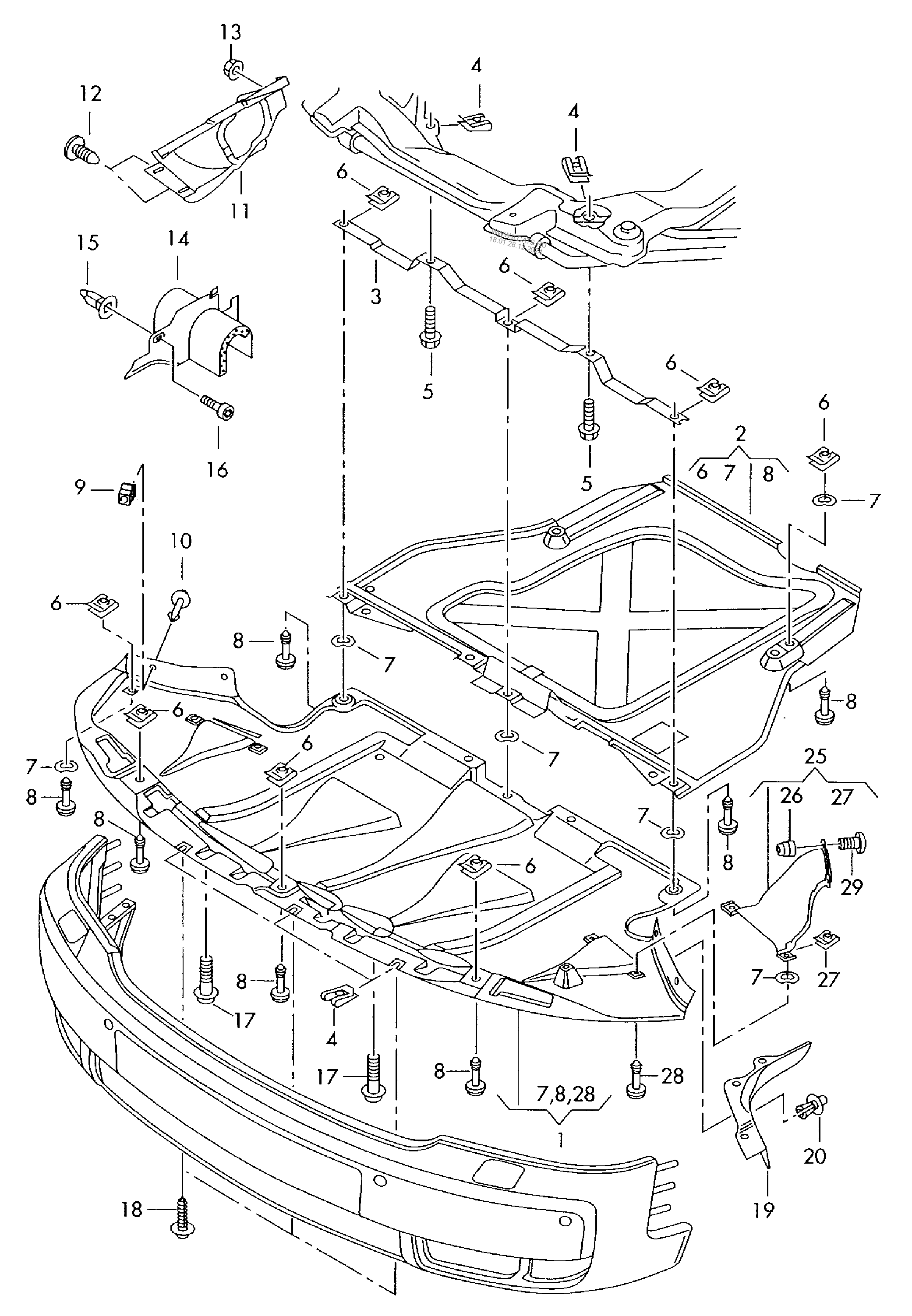 noise insulation. cover for jointed shaft. cover for engine compartment ...