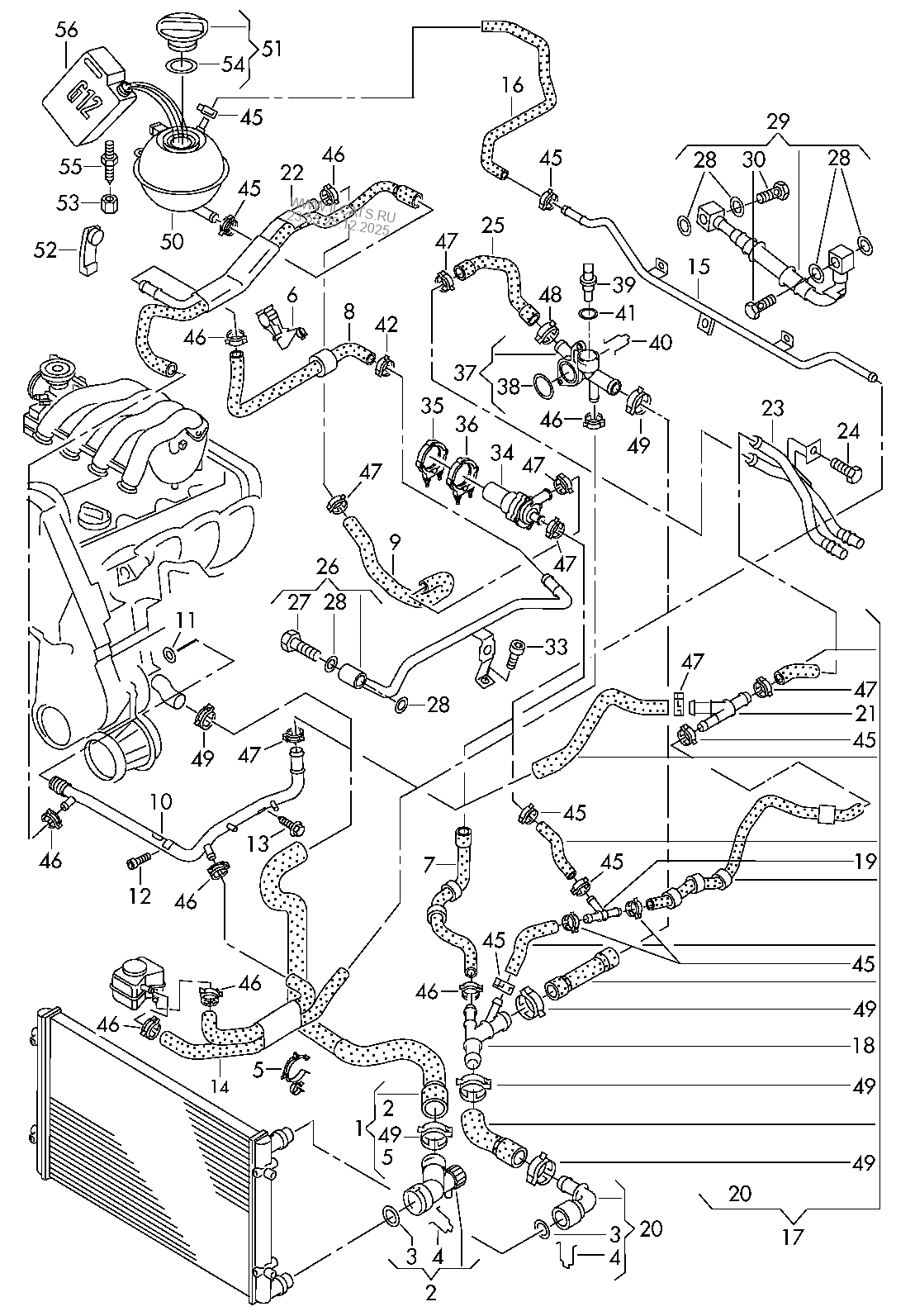 coolant cooling system SEAT