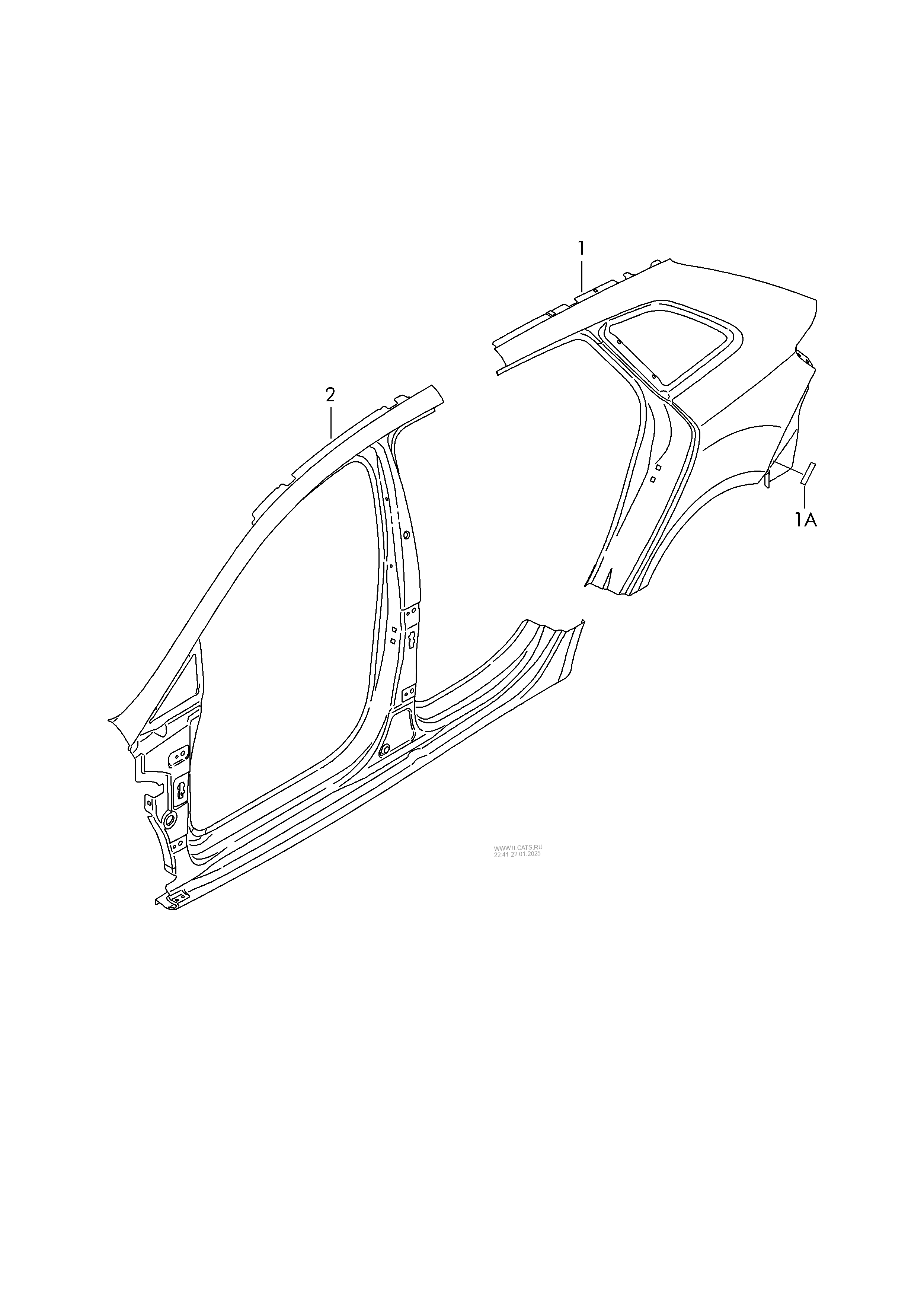 sectional parts for the side section SEAT IBIZA/ST