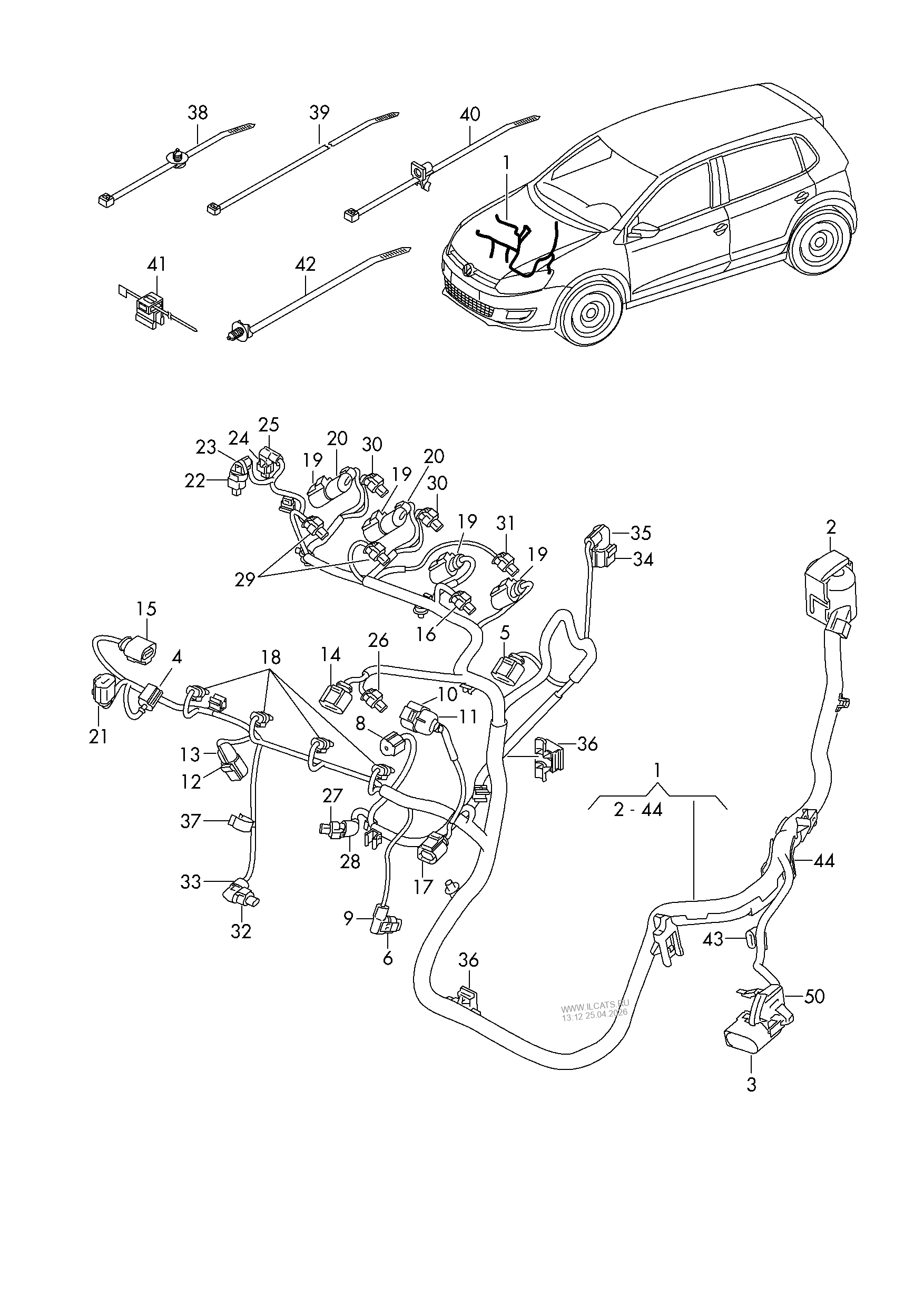 wiring set for engine SEAT
