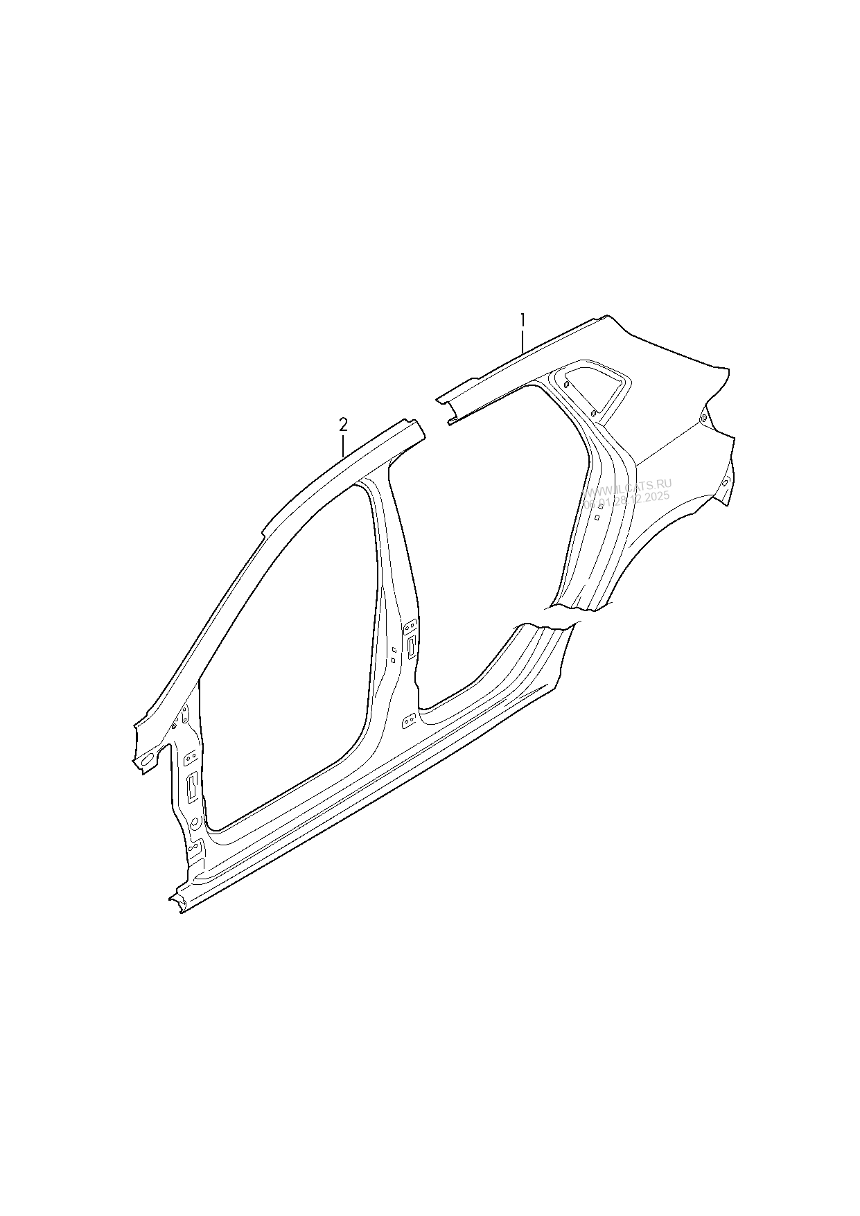 sectional parts for the side section SEAT