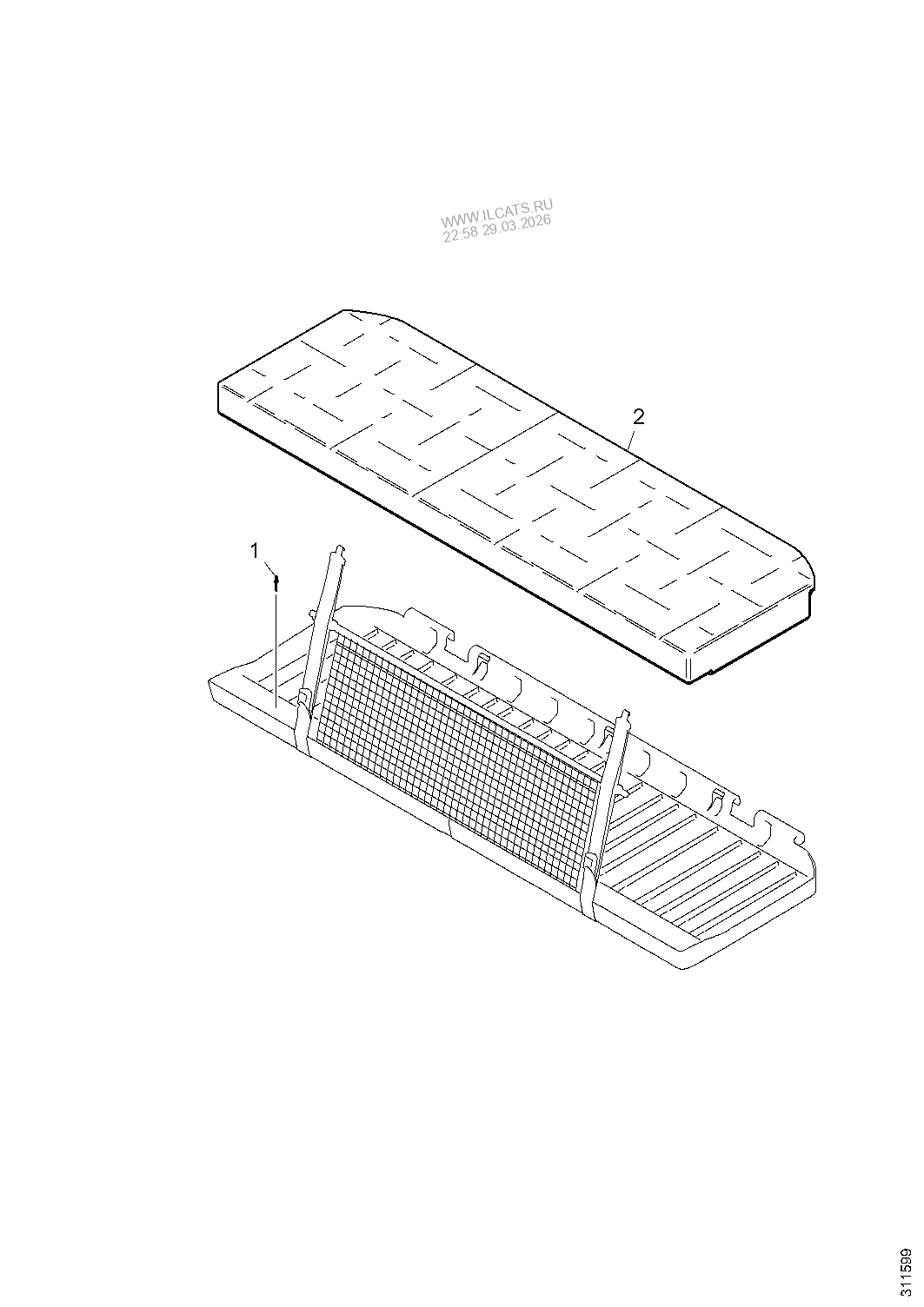 Вентиляция картера двигателя, открытая SKANIA P, G, R, T-LASTBIL
