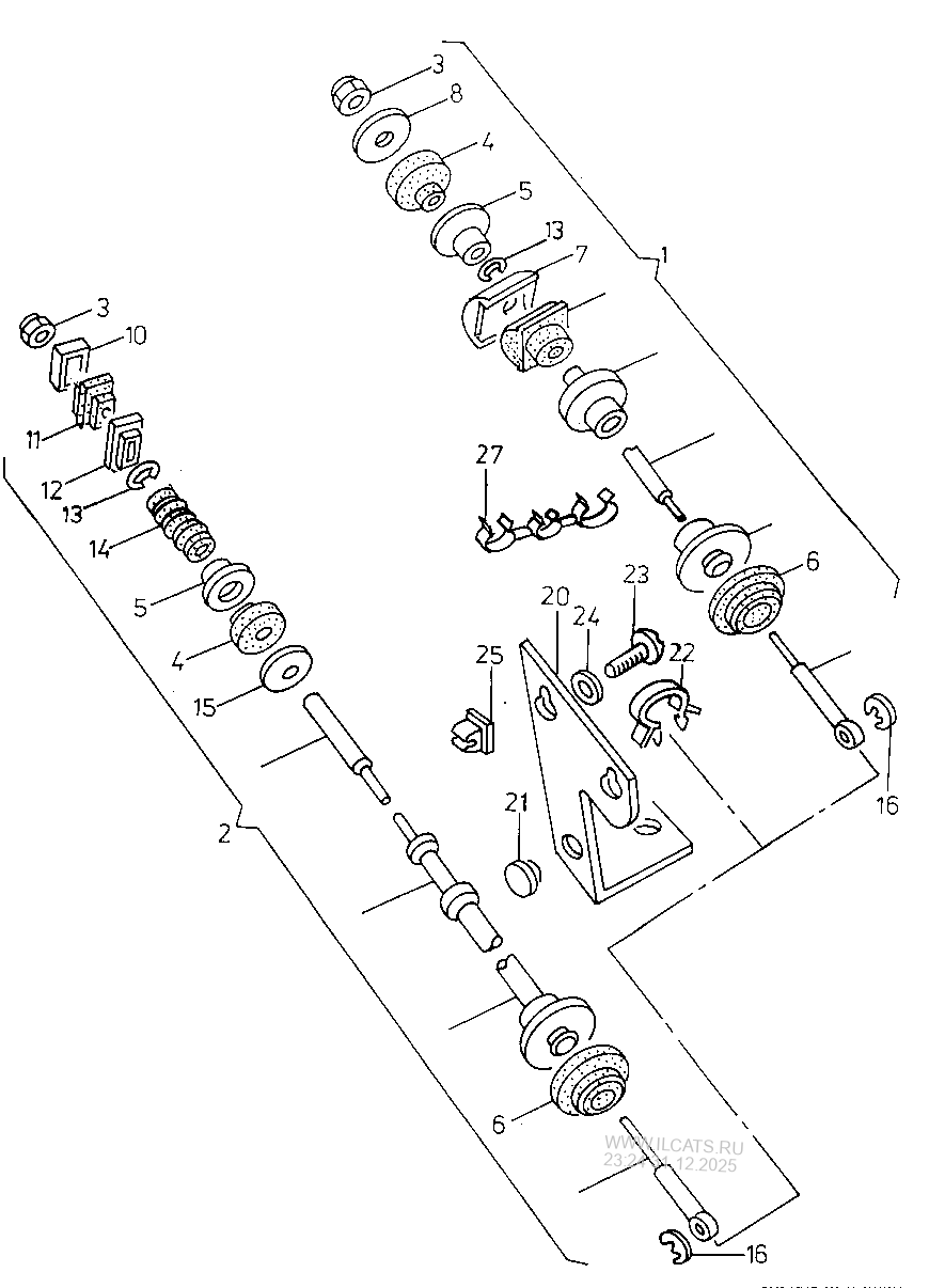 clutch cable with attachment parts SKODA FELICIA