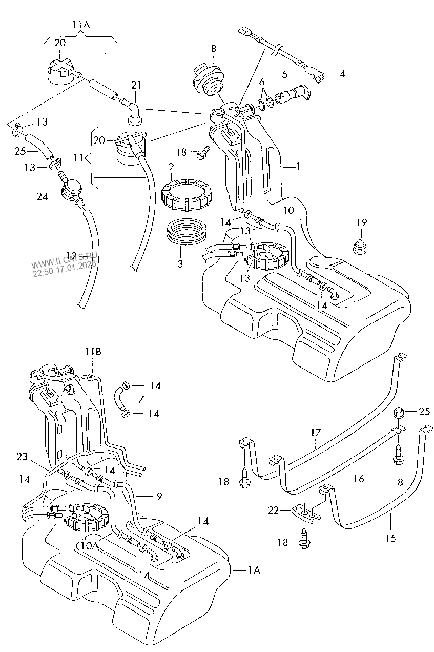 fuel tank SKODA SUPERB