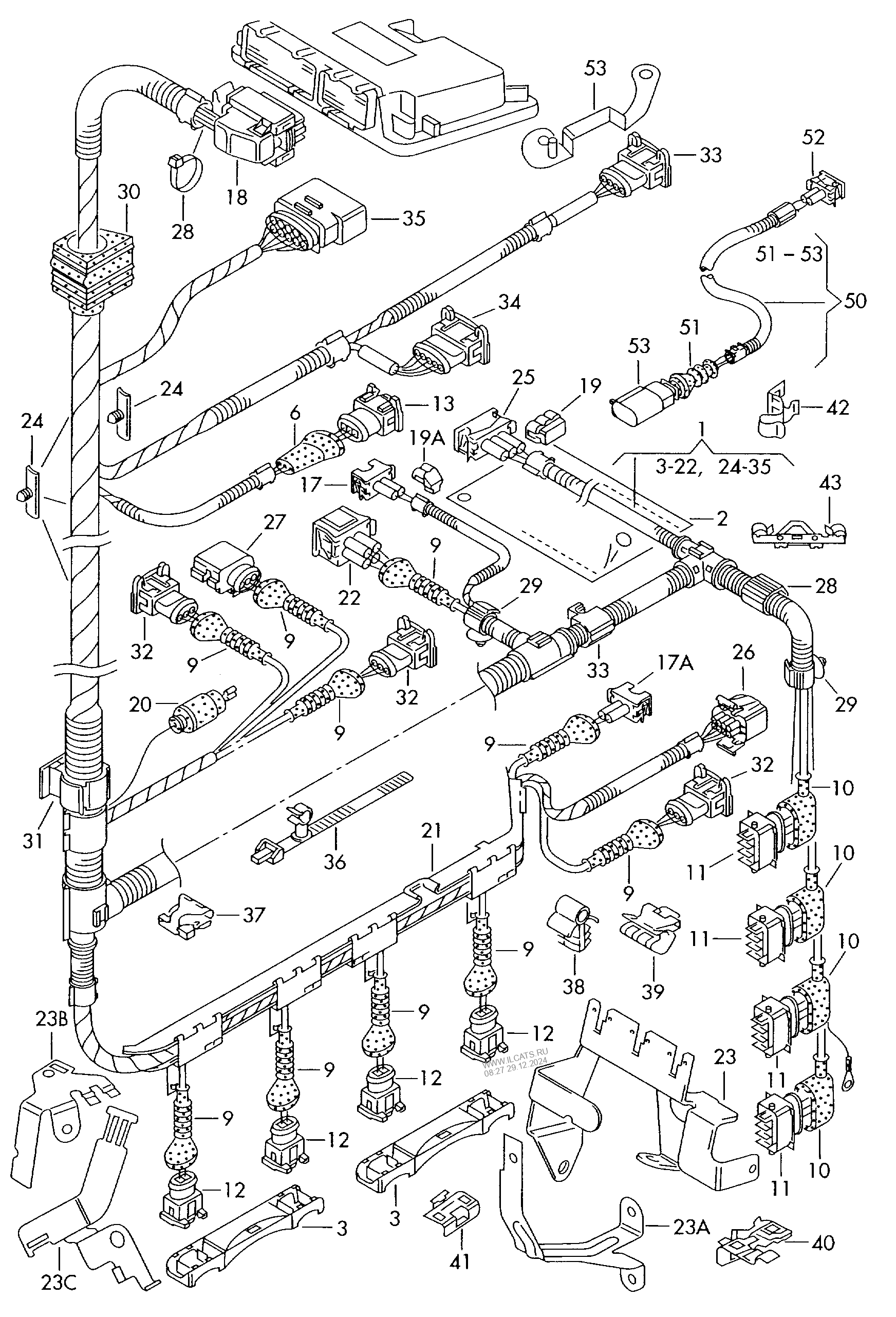 wiring set for engine SKODA OCTAVIA