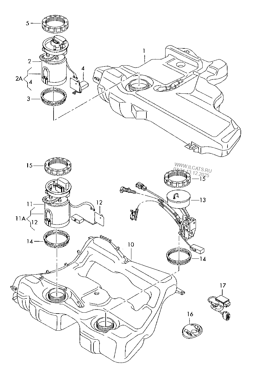 fuel delivery unit and sender for fuel gauge SKODA SUPERB