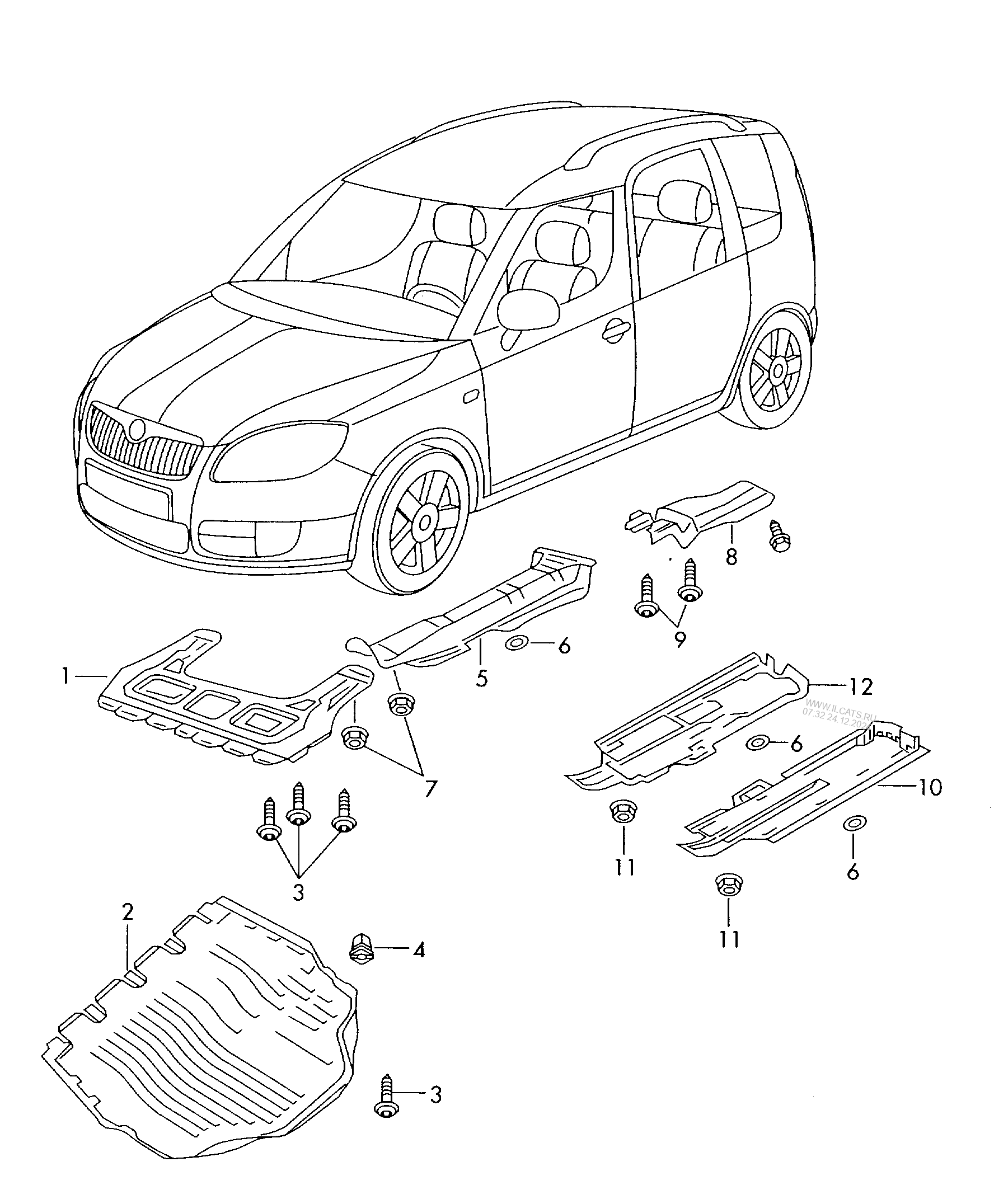 noise insulation SKODA ROOMSTER