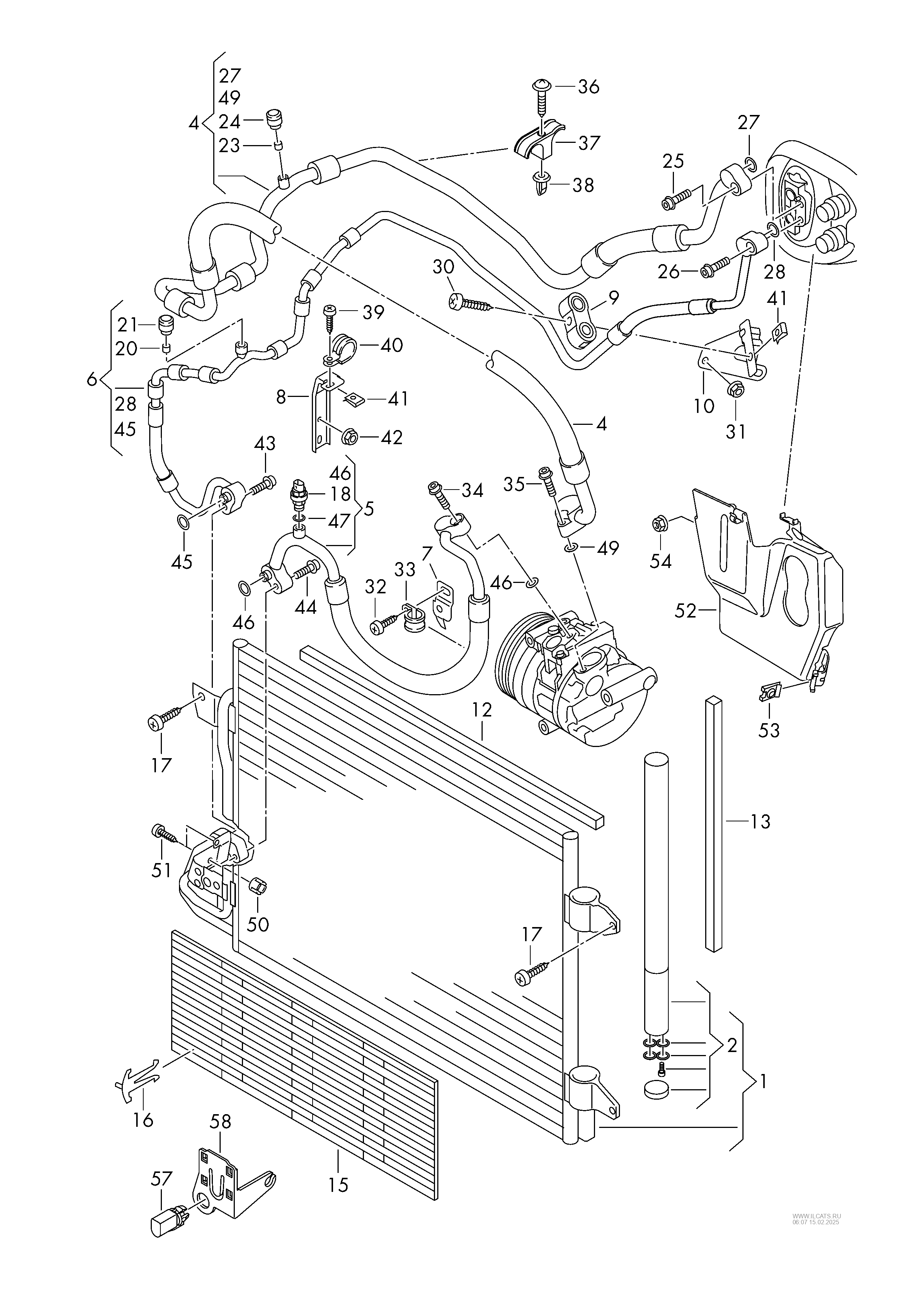 Refrigerant Circuit A C Condenser Skoda Octavia