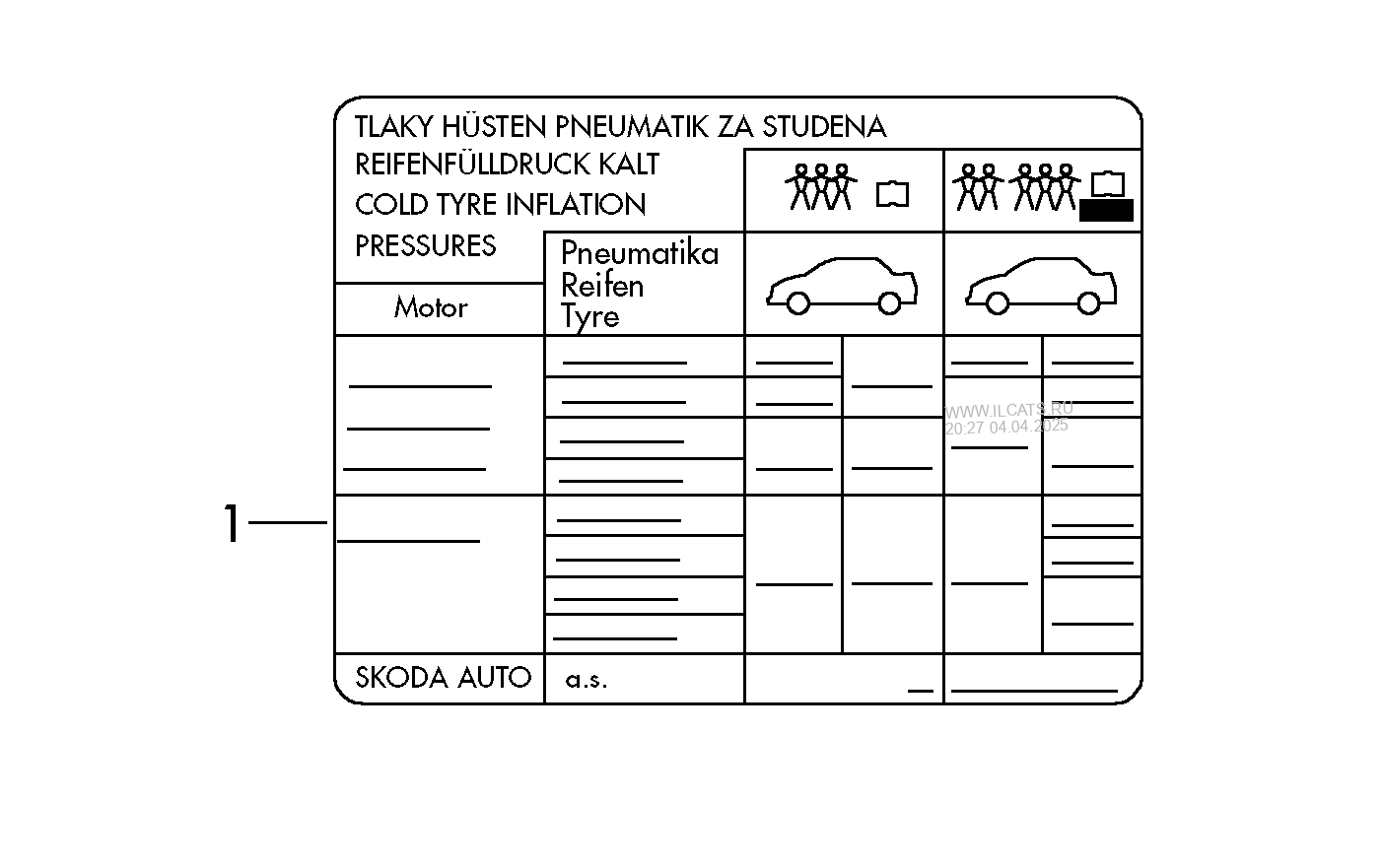 Давление в шинах автомобиля шкода октавия а5 норма