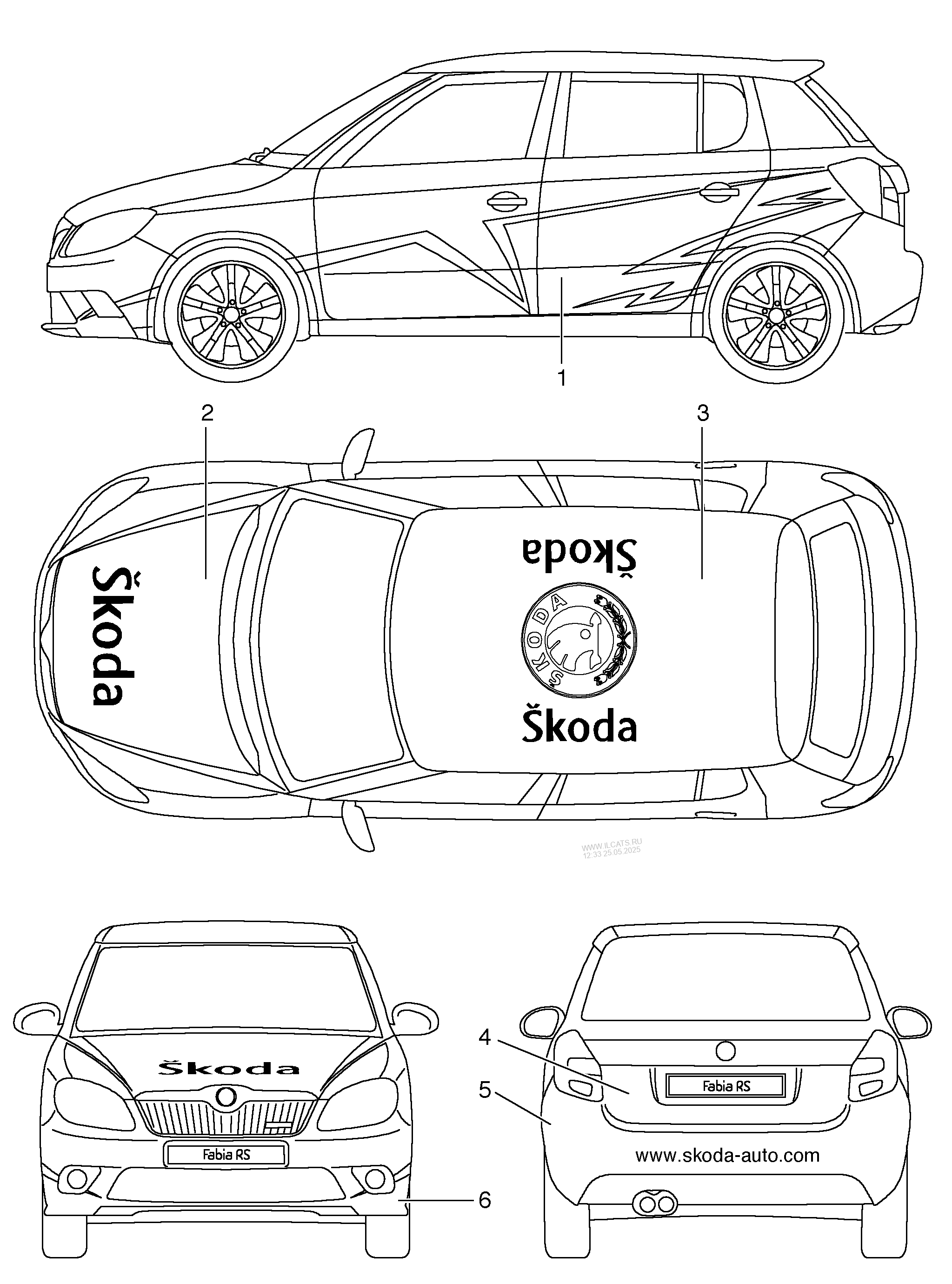 Шкода фабия рисунок