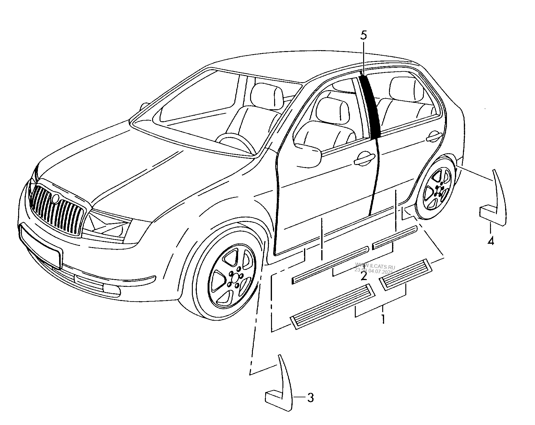 Раскраска Шкода Фабия 2