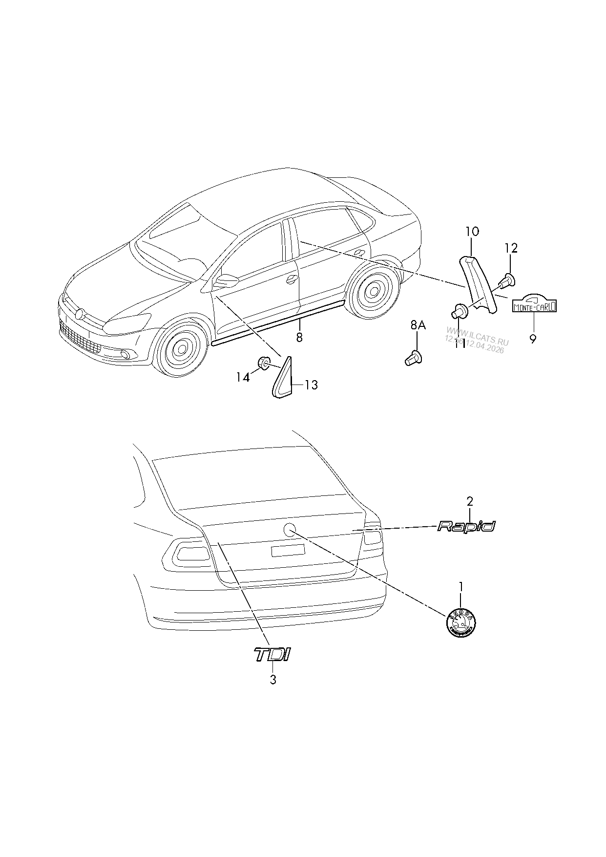 rear lid trim panel. cover for lock carrier. trim for rear shelf panel ...