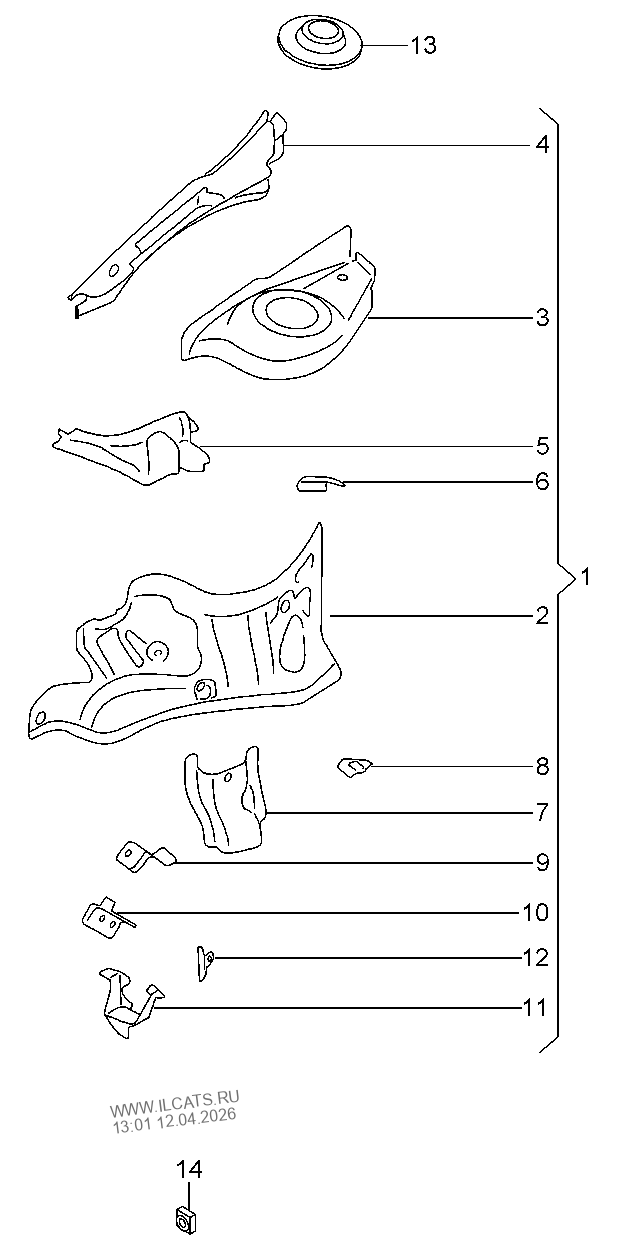 rear lid trim panel. cover for lock carrier. trim for rear shelf panel ...