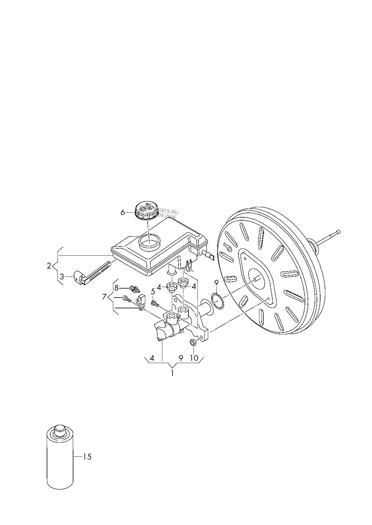 brake master cylinder SKODA OCTAVIA