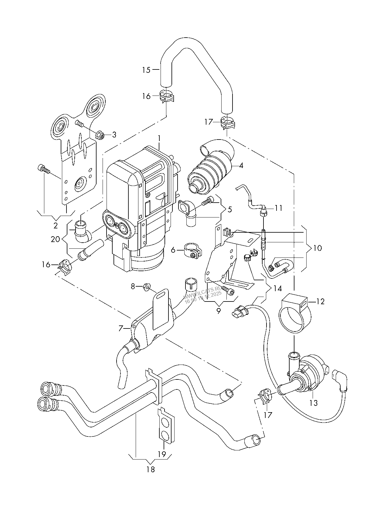 heater for auxiliary heater SKODA KODIAQ