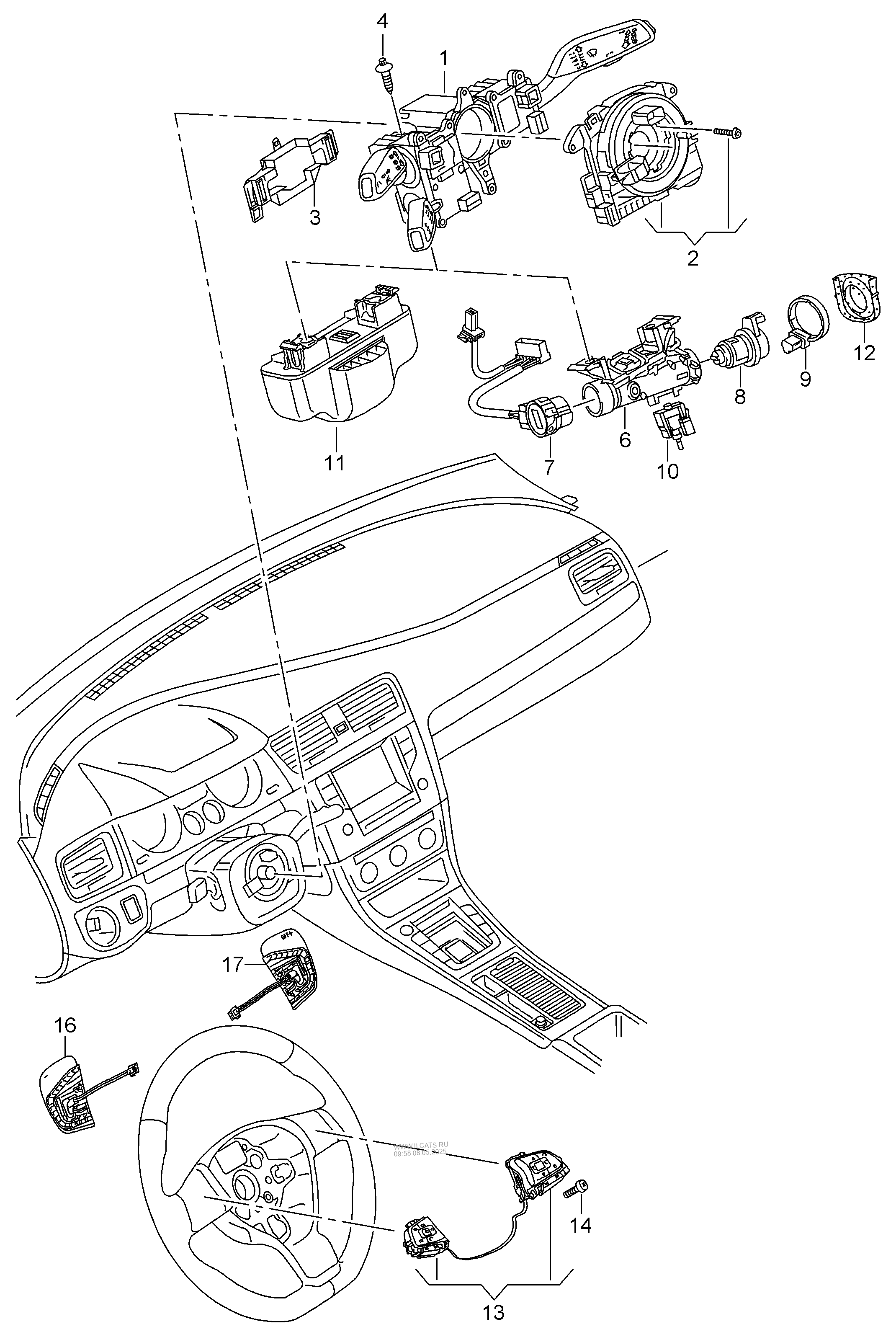 Steering Col Combi Switch Skoda Octavia Ming Rui