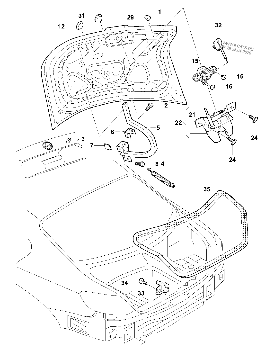 rear lid SKODA RAPID/SPACEBACK