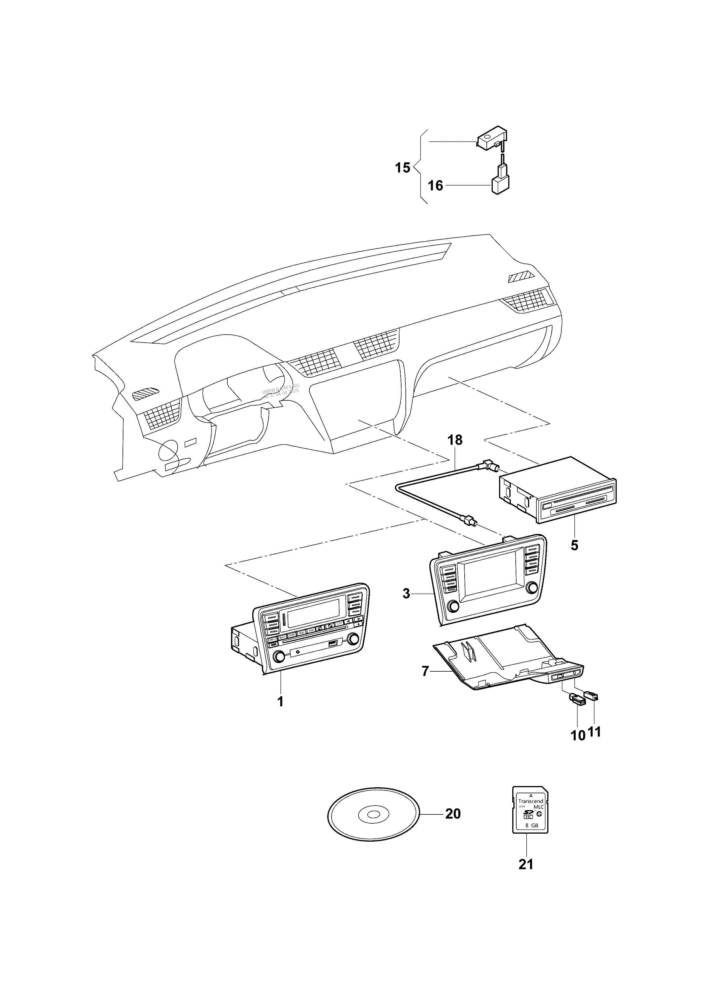 Control Unit For Information Electronics Display And Control Unit Radio Skoda Octavia Ming Rui