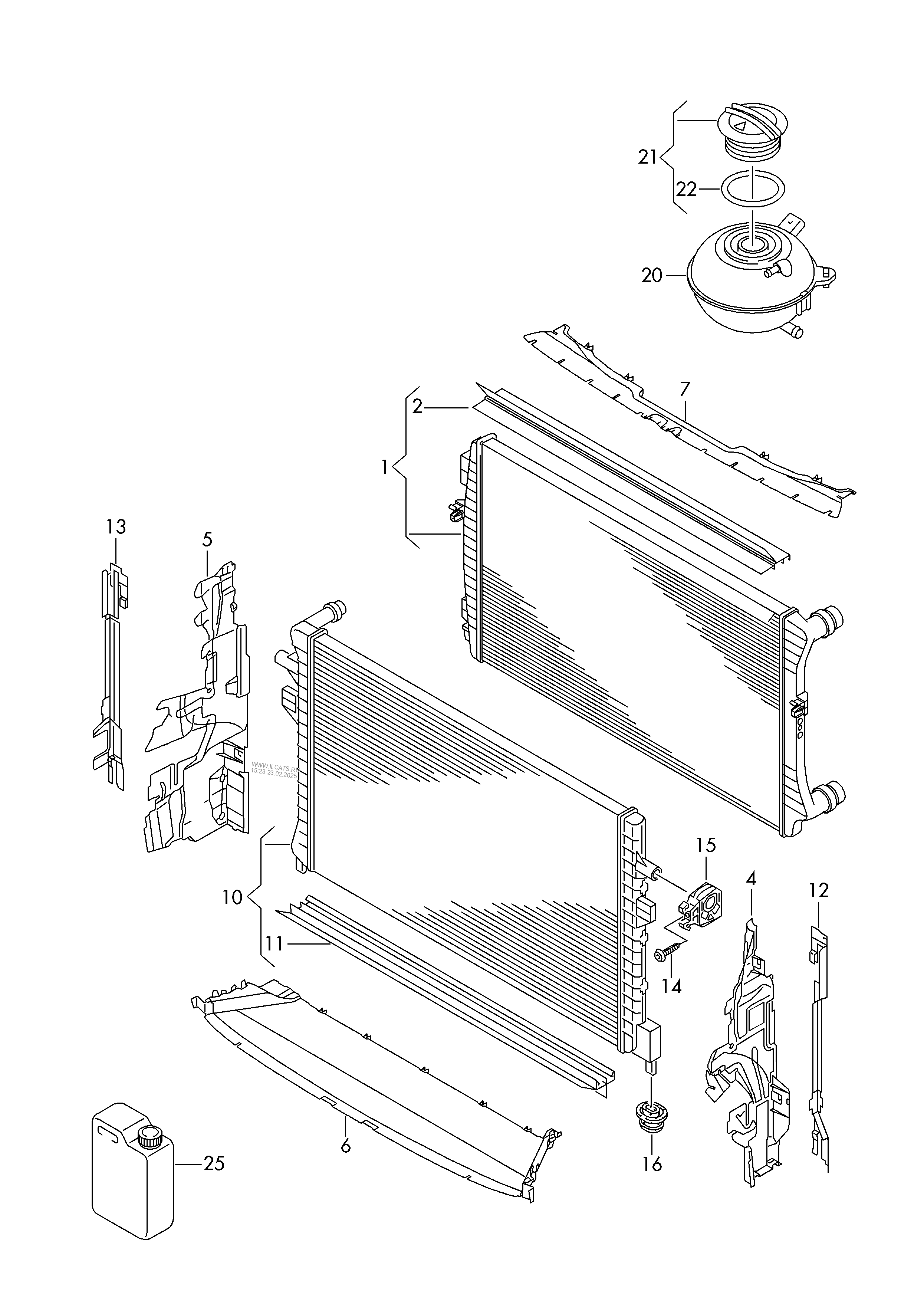 Radiator Ohlazhdayushej Zhidkosti Dopolnitelnyj Radiator Ozh Bachok Kompensacionnyj Skoda Kodiaq