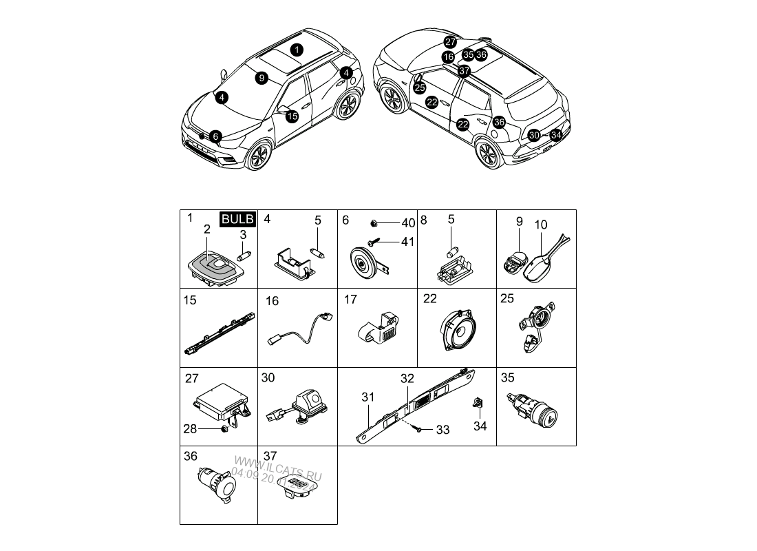 Electrical Parts Ssangyong Tivoli