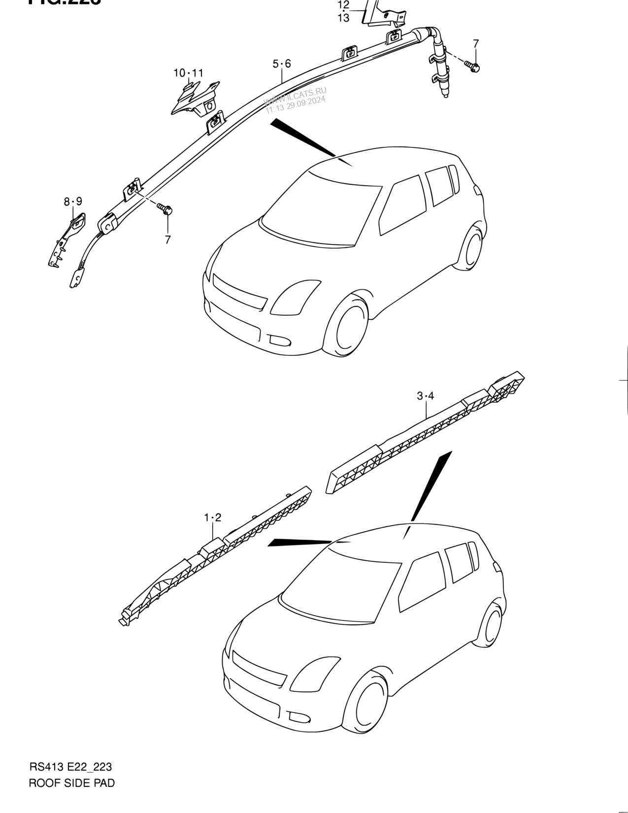 Roof Side Pad Suzuki Swift Rs416 2 Magyar