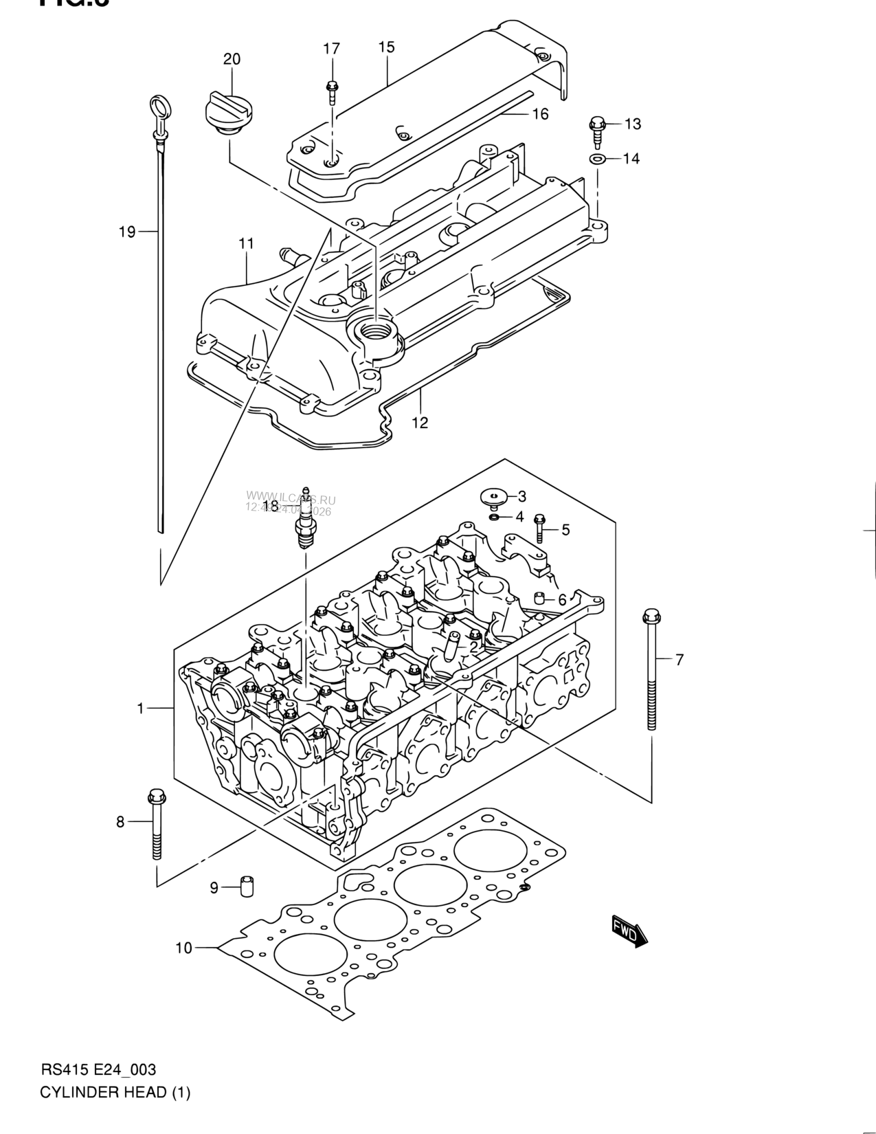 Cylinder Head Rs413 E05 E22 0 E53 E85 E96 Suzuki Swift Rs416 2