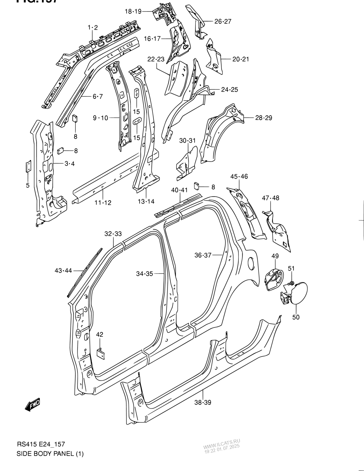 Seitenverkleidung Type 1 2 Suzuki Swift Rs413 2