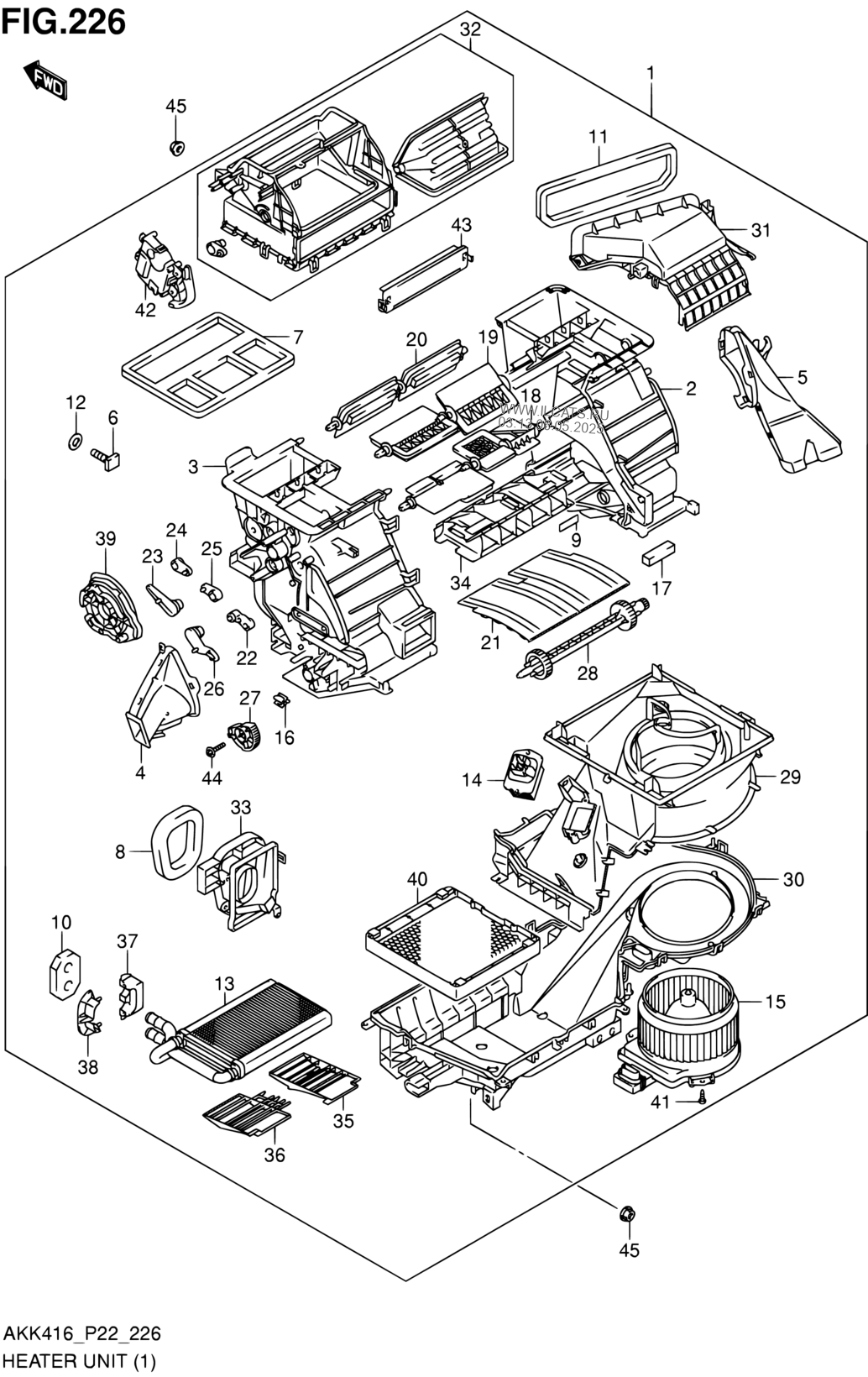 Blok Otopitelya Lhd M16a N Air Conditioner Suzuki Sx4 Akk416d P02 P22 P24 P90