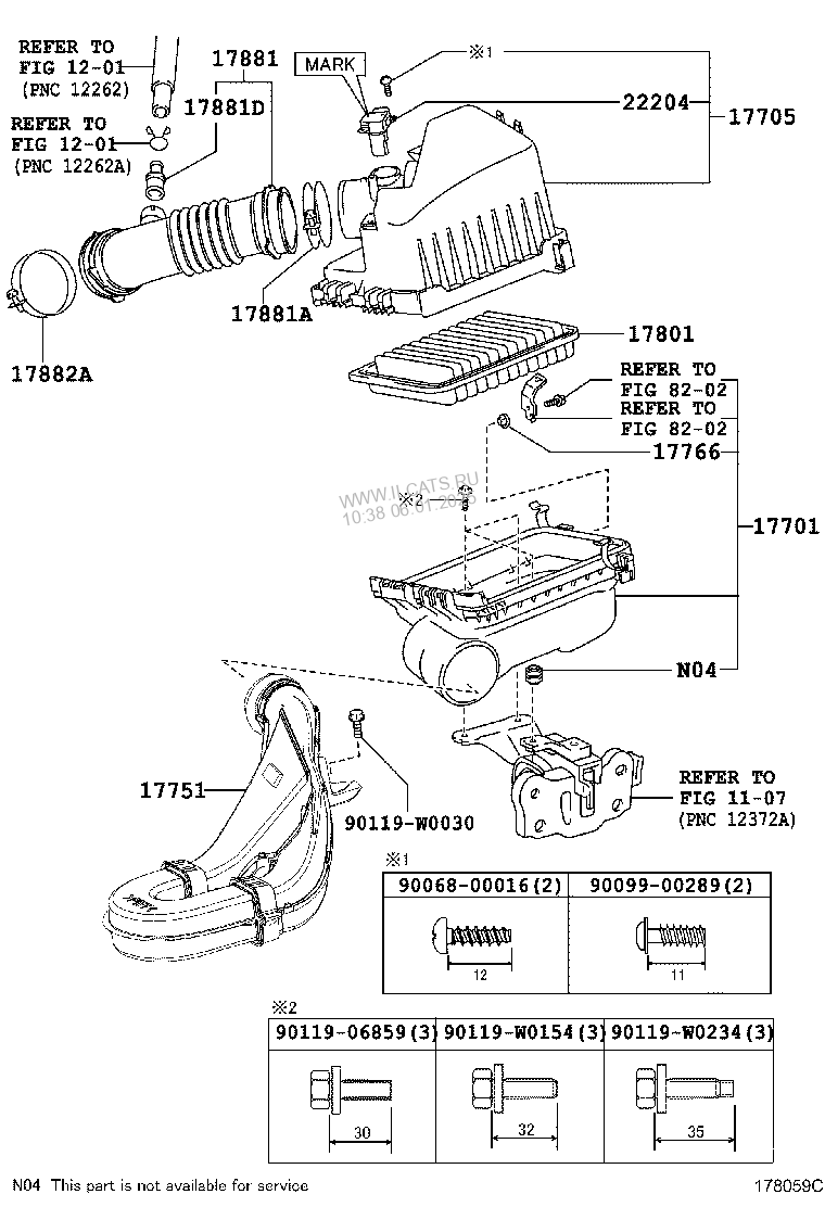 AIR CLEANER TOYOTA COROLLA&(164520)