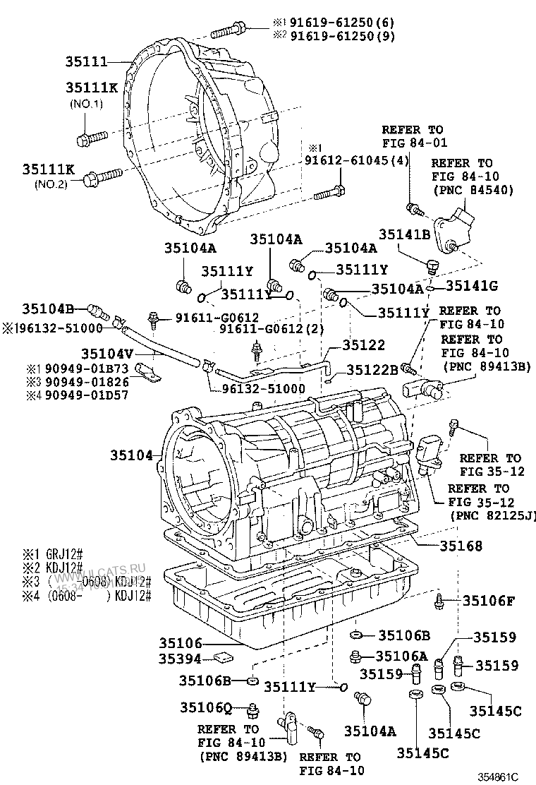 9011906173 toyota размеры