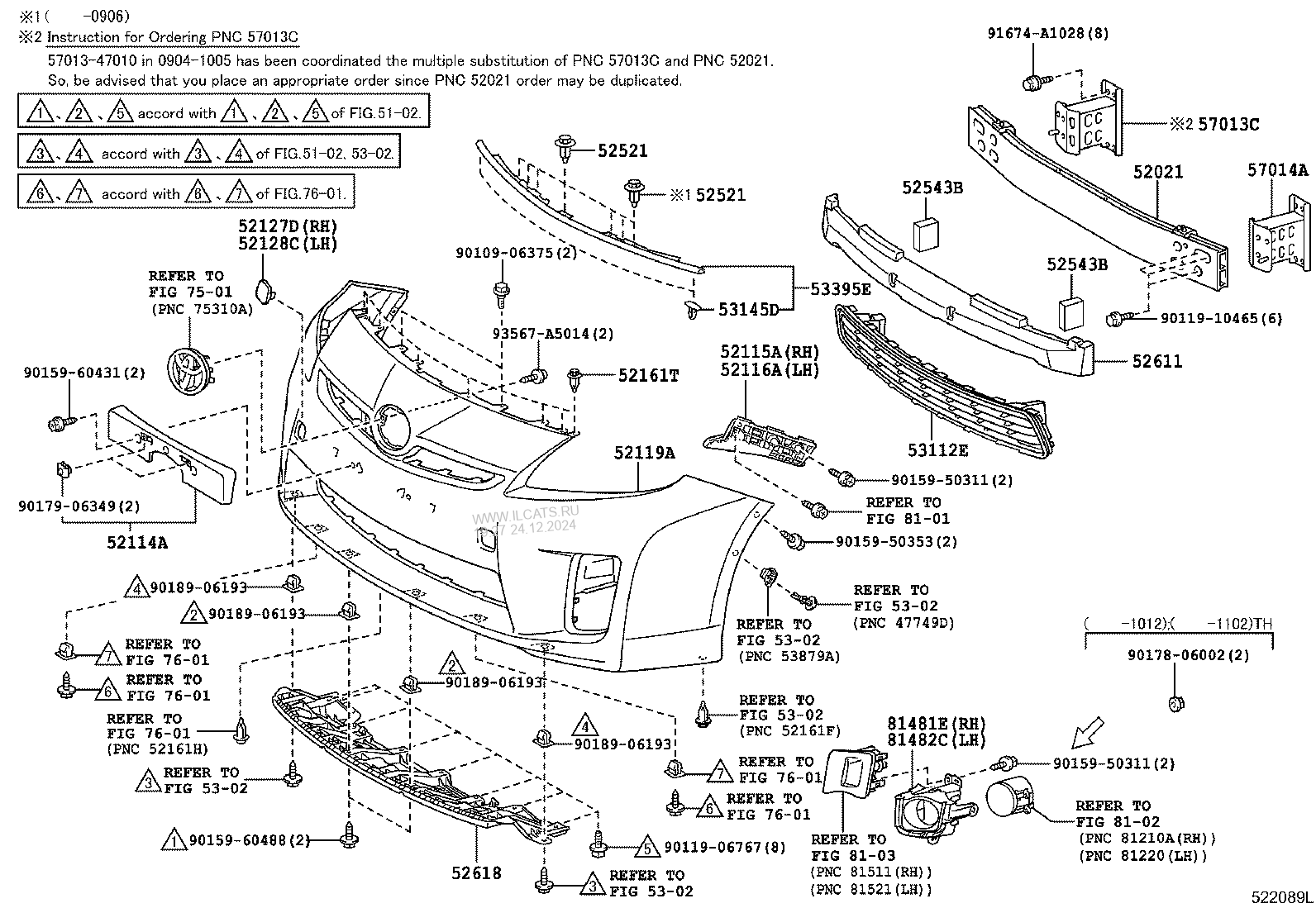 FRONT BUMPER & BUMPER STAY TOYOTA PRIUS&(222230)