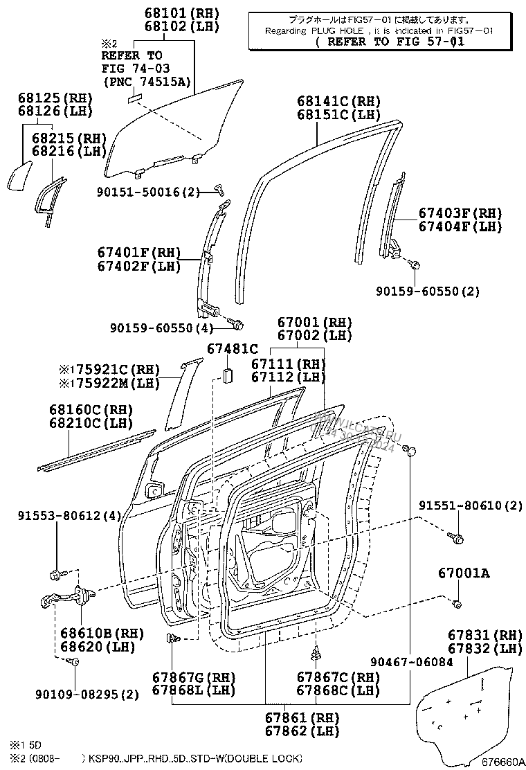 FRONT DOOR PANEL & GLASS TOYOTA YARIS (JPP)&(112520)