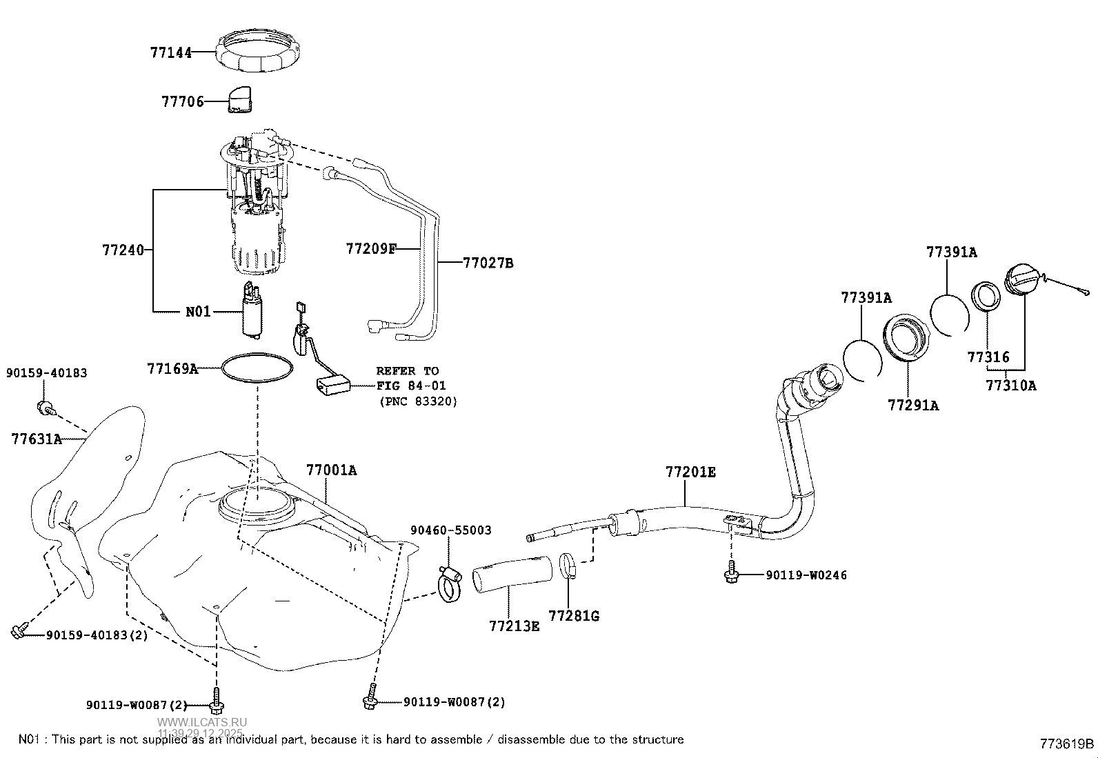 FUEL TANK & TUBE TOYOTA AYGO&(101520)