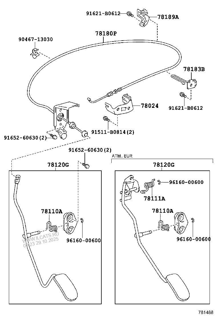 ACCELERATOR LINK TOYOTA RAV4&(662210)