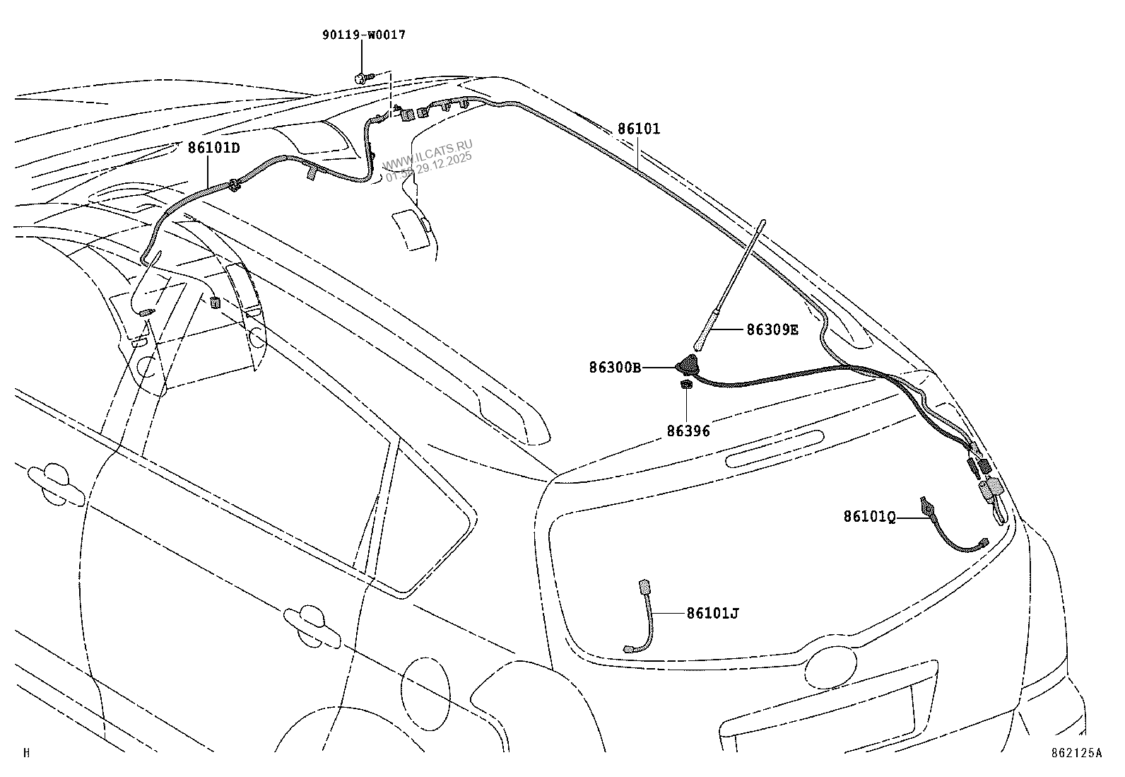 ANTENNA TOYOTA COROLLA VERSO&(157230)