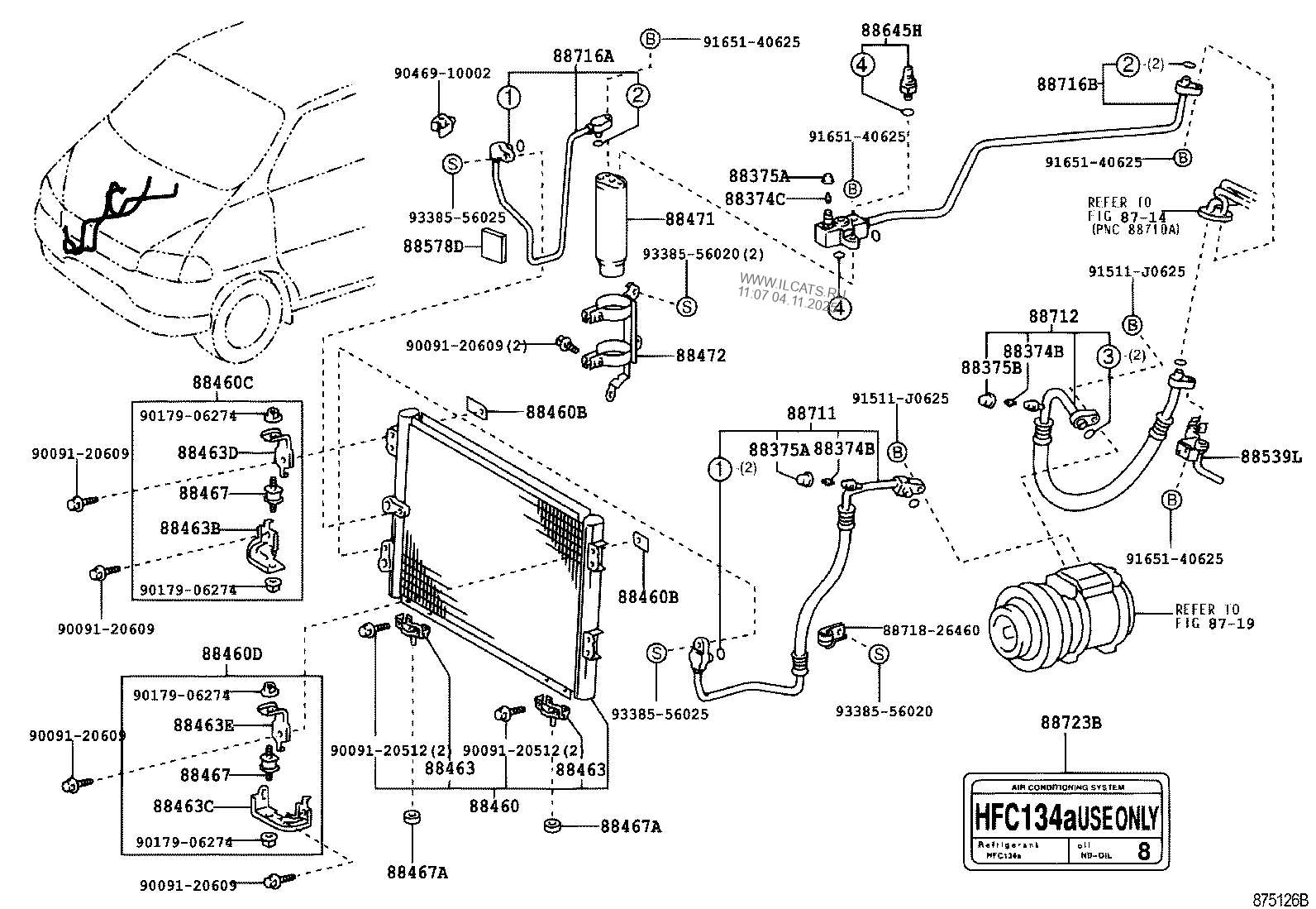 HEATING & AIR CONDITIONING COOLER PIPING TOYOTA HIACE/HIACE S.B.V
