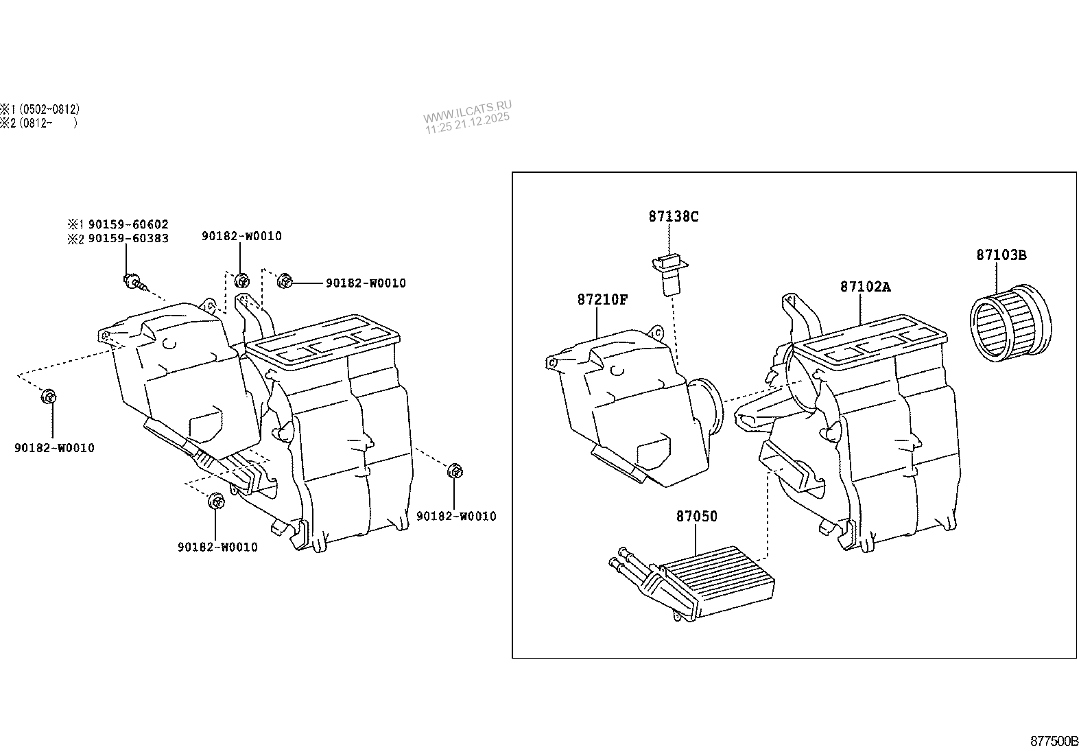 HEATING & AIR CONDITIONING COOLER UNIT TOYOTA AYGO&(101510)