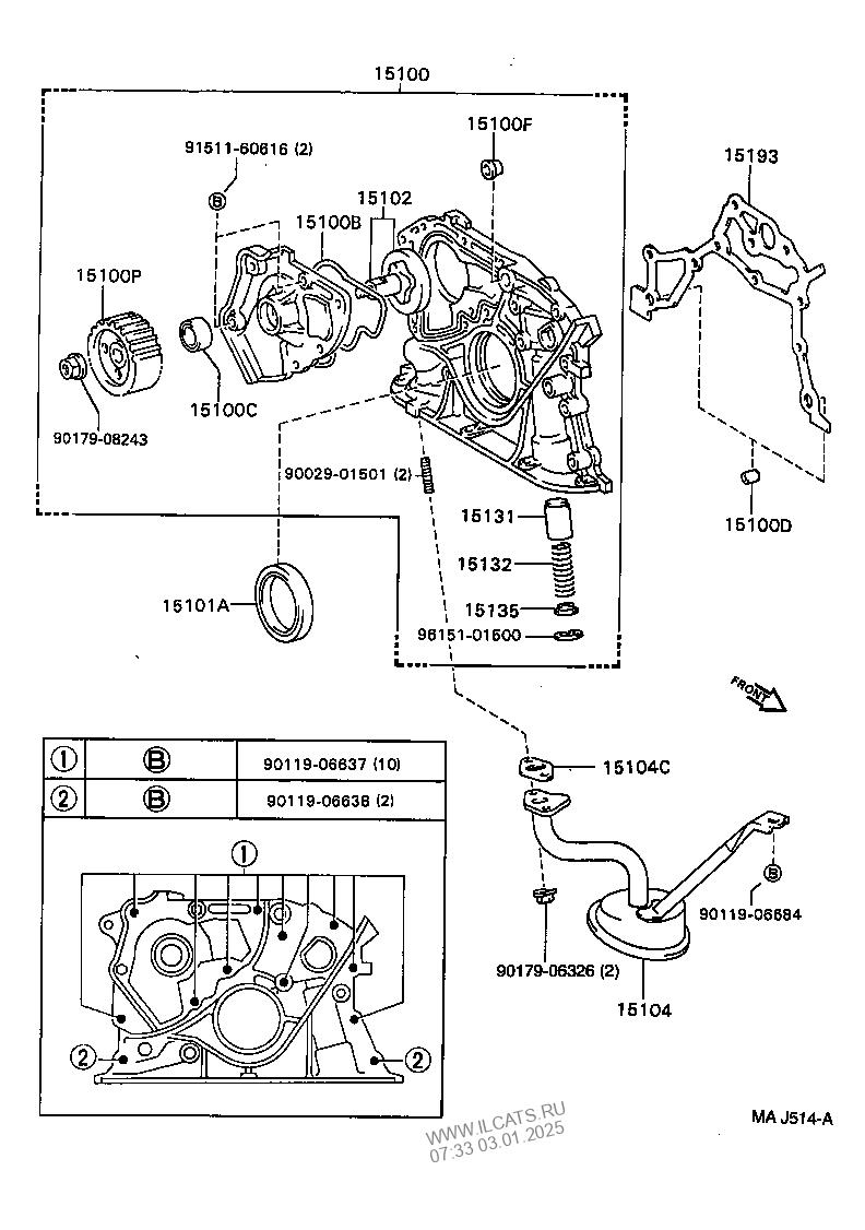 ENGINE OIL PUMP TOYOTA RAV4&(662210)