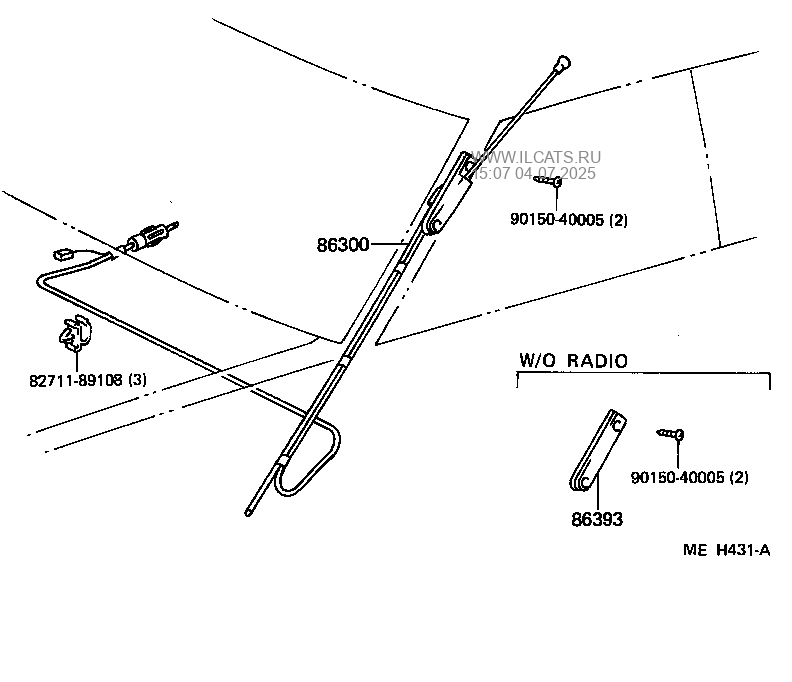 ANTENNA TOYOTA CAMRY&(281530)