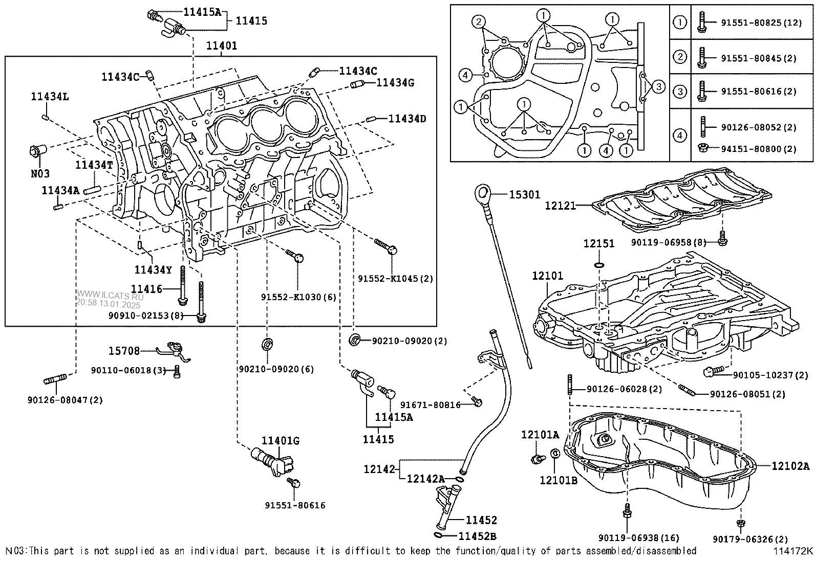 CYLINDER BLOCK TOYOTA CAMRY/AURION/HV(ARL)&(285380)