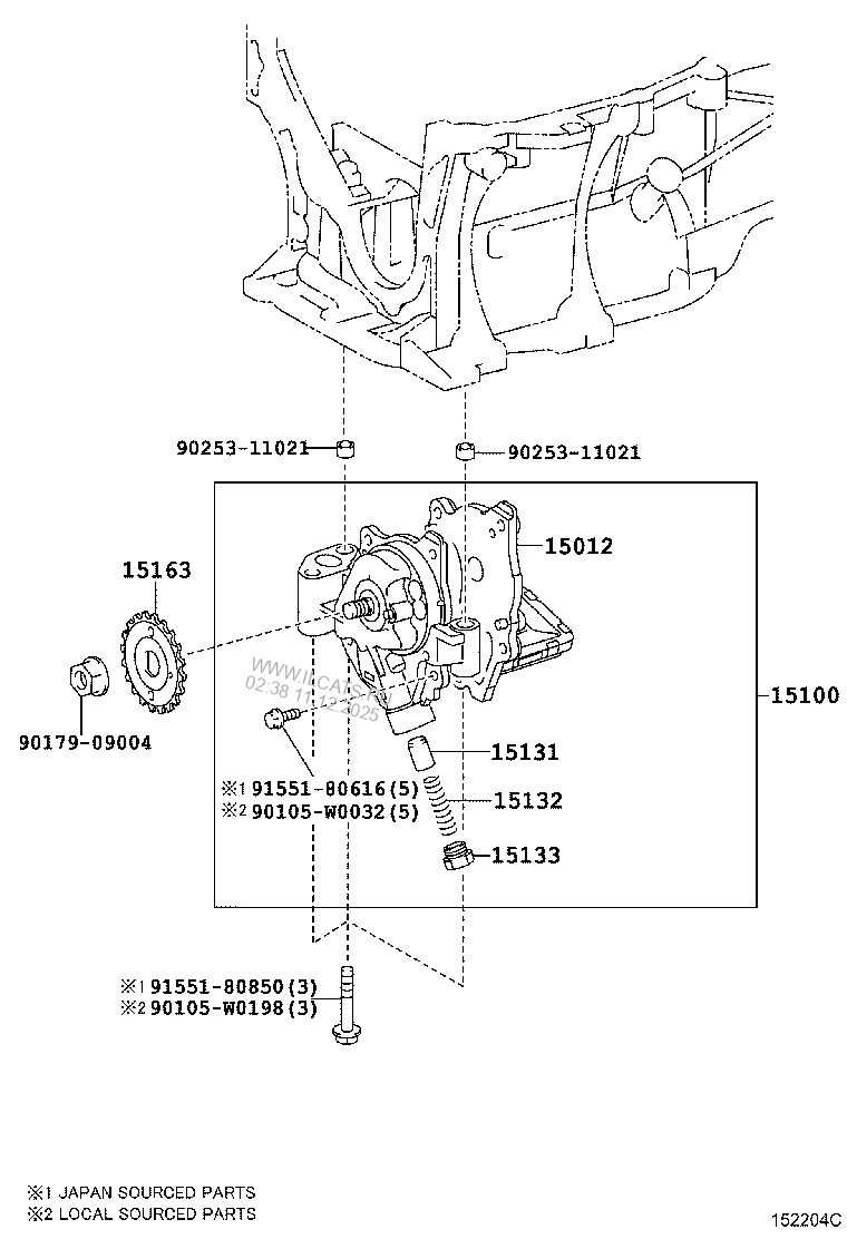 ENGINE OIL PUMP TOYOTA COROLLA&(164320)