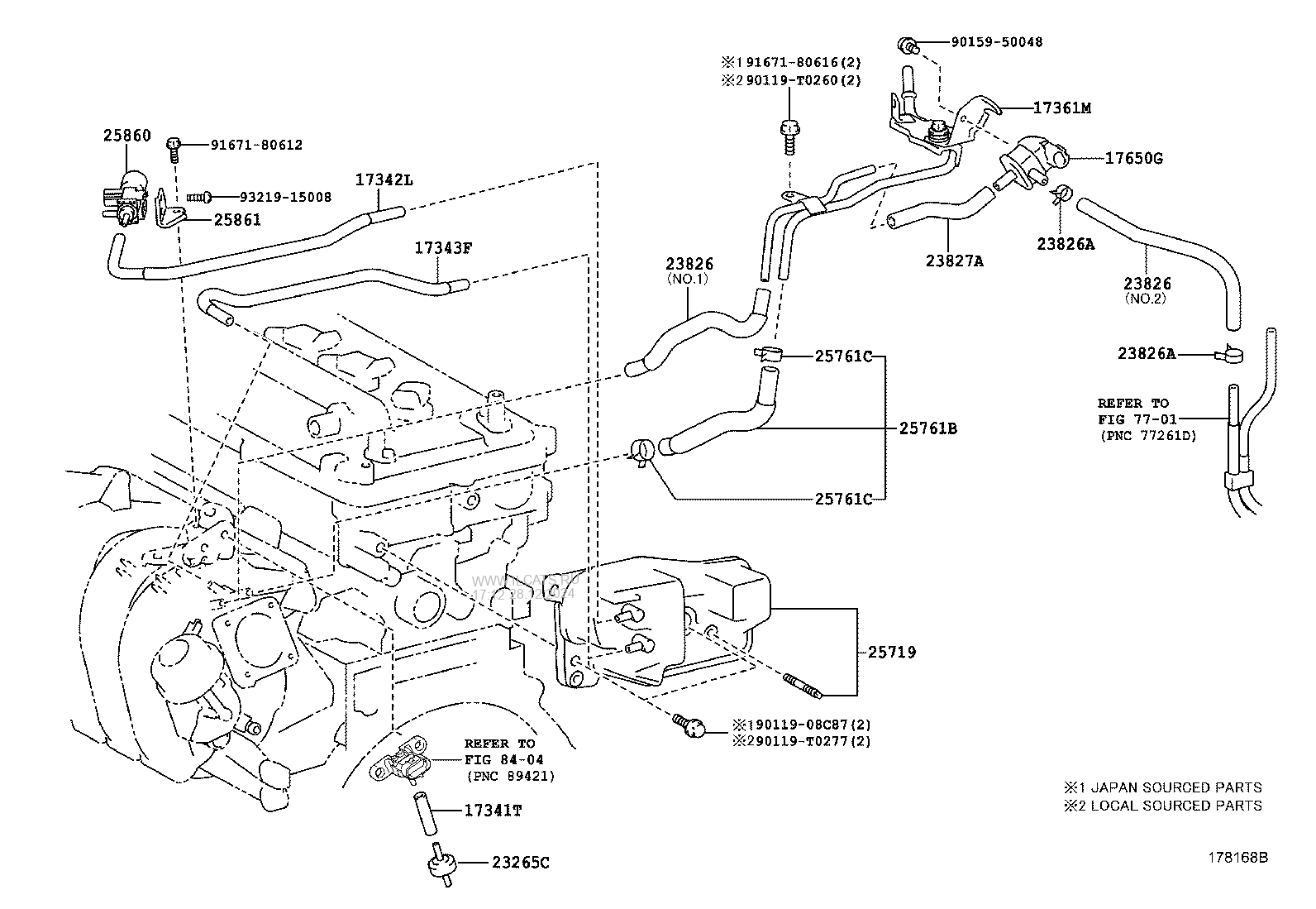 VACUUM PIPING TOYOTA COROLLA/ALTIS&(156370)