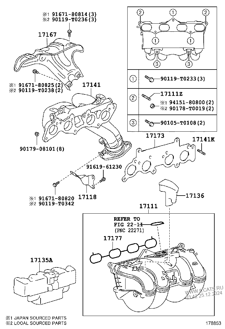 MANIFOLD TOYOTA HILUX&(672390)