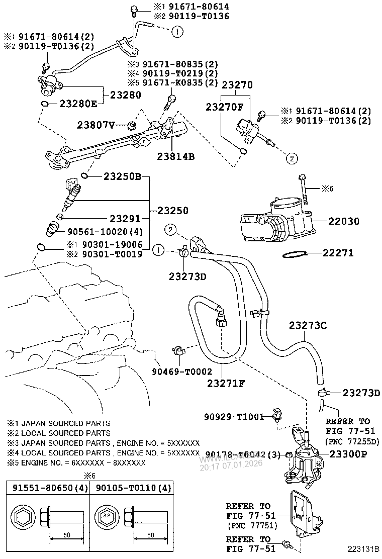 FUEL INJECTION SYSTEM TOYOTA HILUX&(672390)