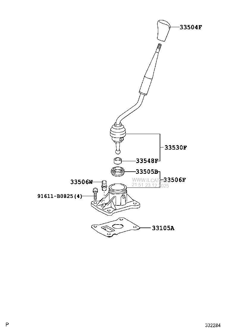 SHIFT LEVER & RETAINER TOYOTA HILUX&(672370)