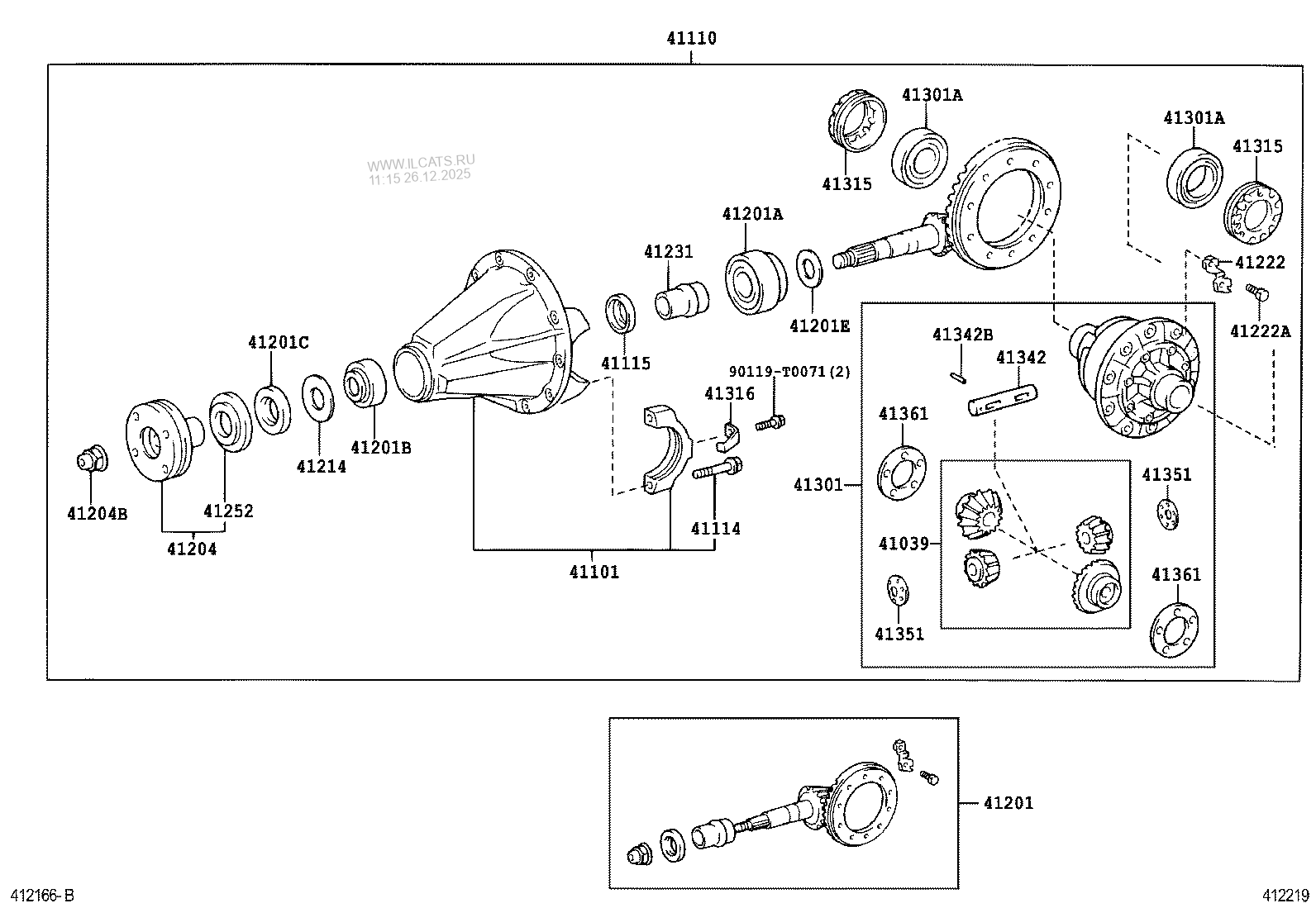 REAR AXLE HOUSING & DIFFERENTIAL TOYOTA INNOVA/KIJANG INNOVA&(611260)