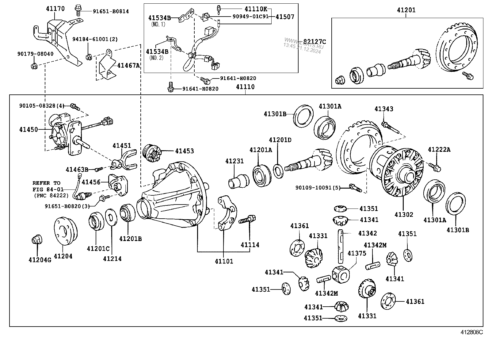 REAR AXLE HOUSING & DIFFERENTIAL TOYOTA LAND CRUISER&(791360)