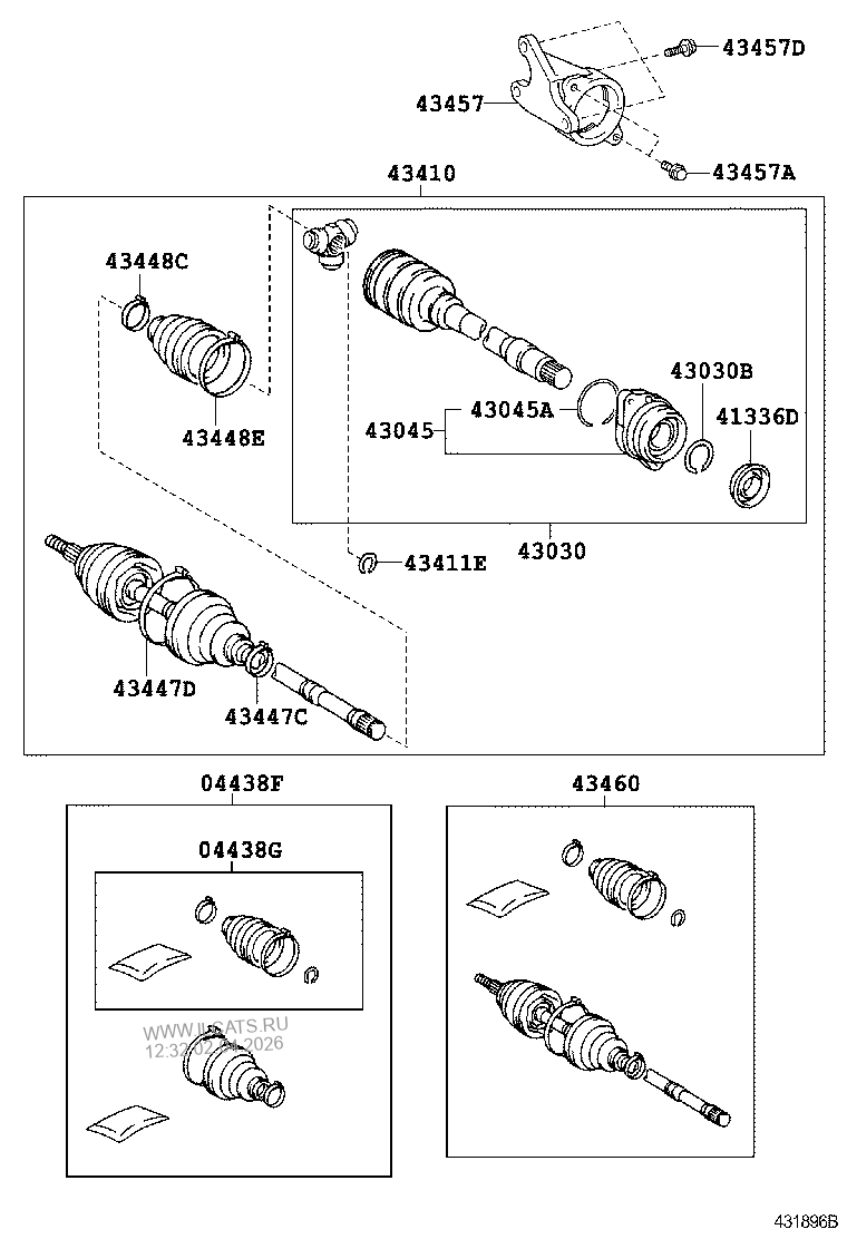 СТУПИЦА ПЕРЕДНЕГО КОЛЕСА TOYOTA LAND CRUISER PRADO&(781350)