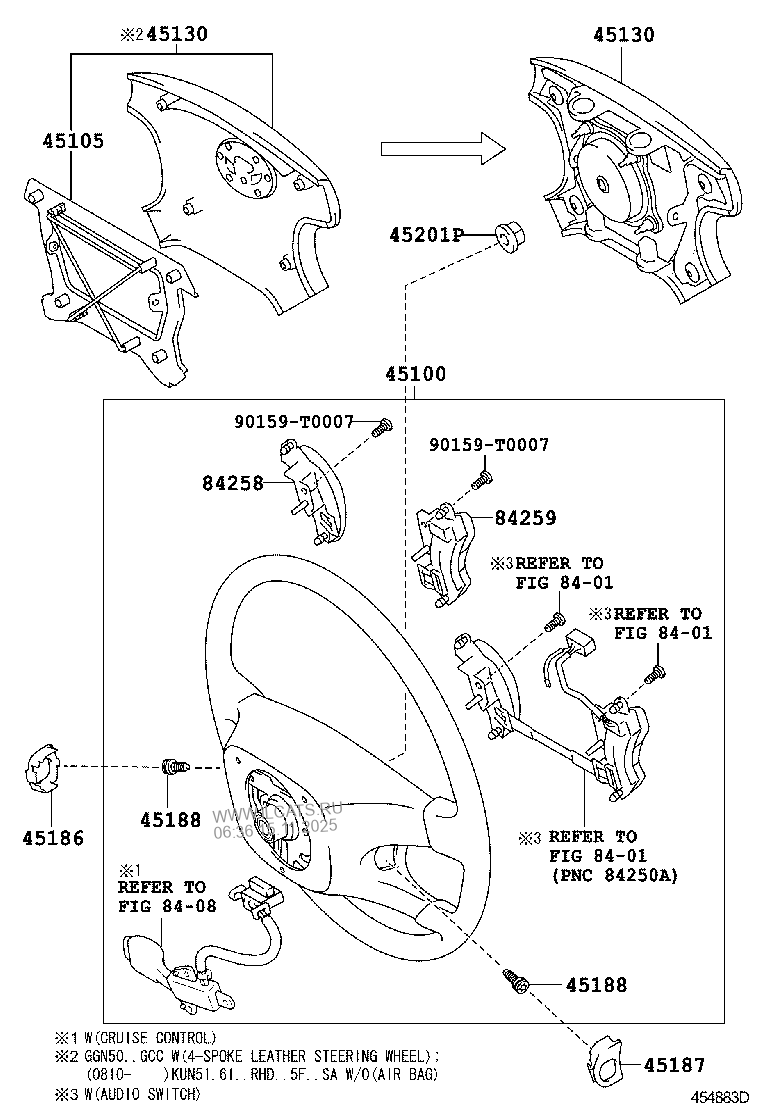 STEERING WHEEL TOYOTA FORTUNER&(671380)