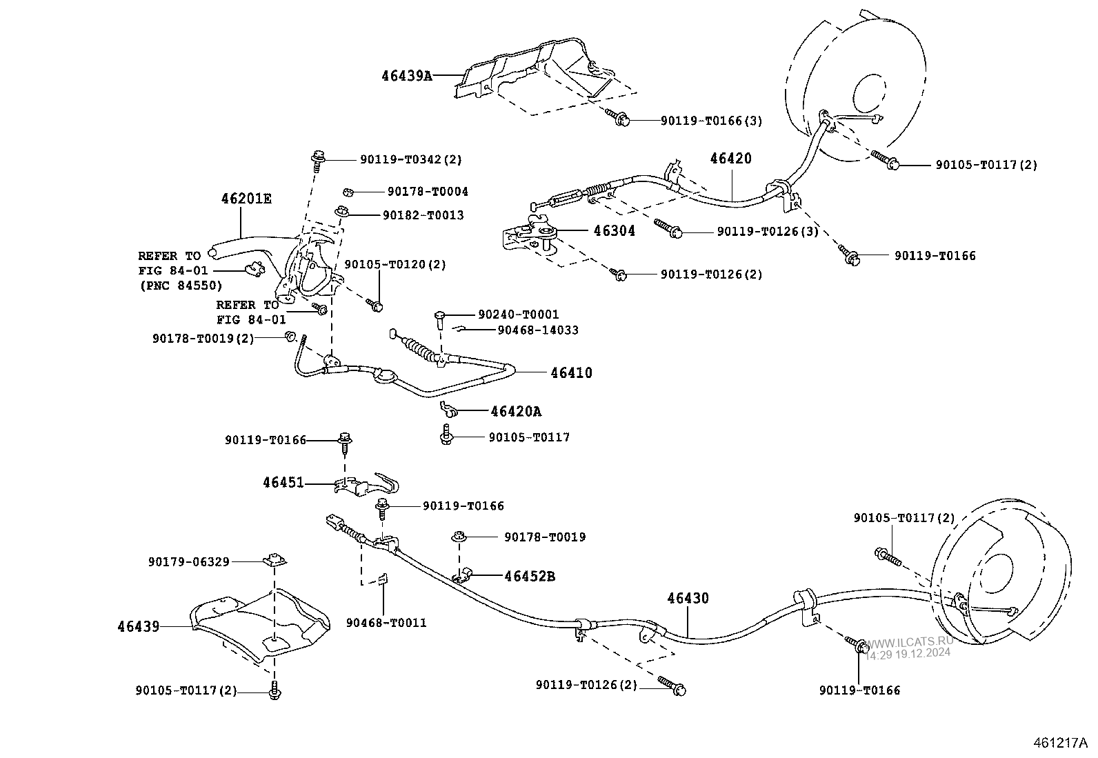 PARKING BRAKE & CABLE TOYOTA FORTUNER&(6713A0)